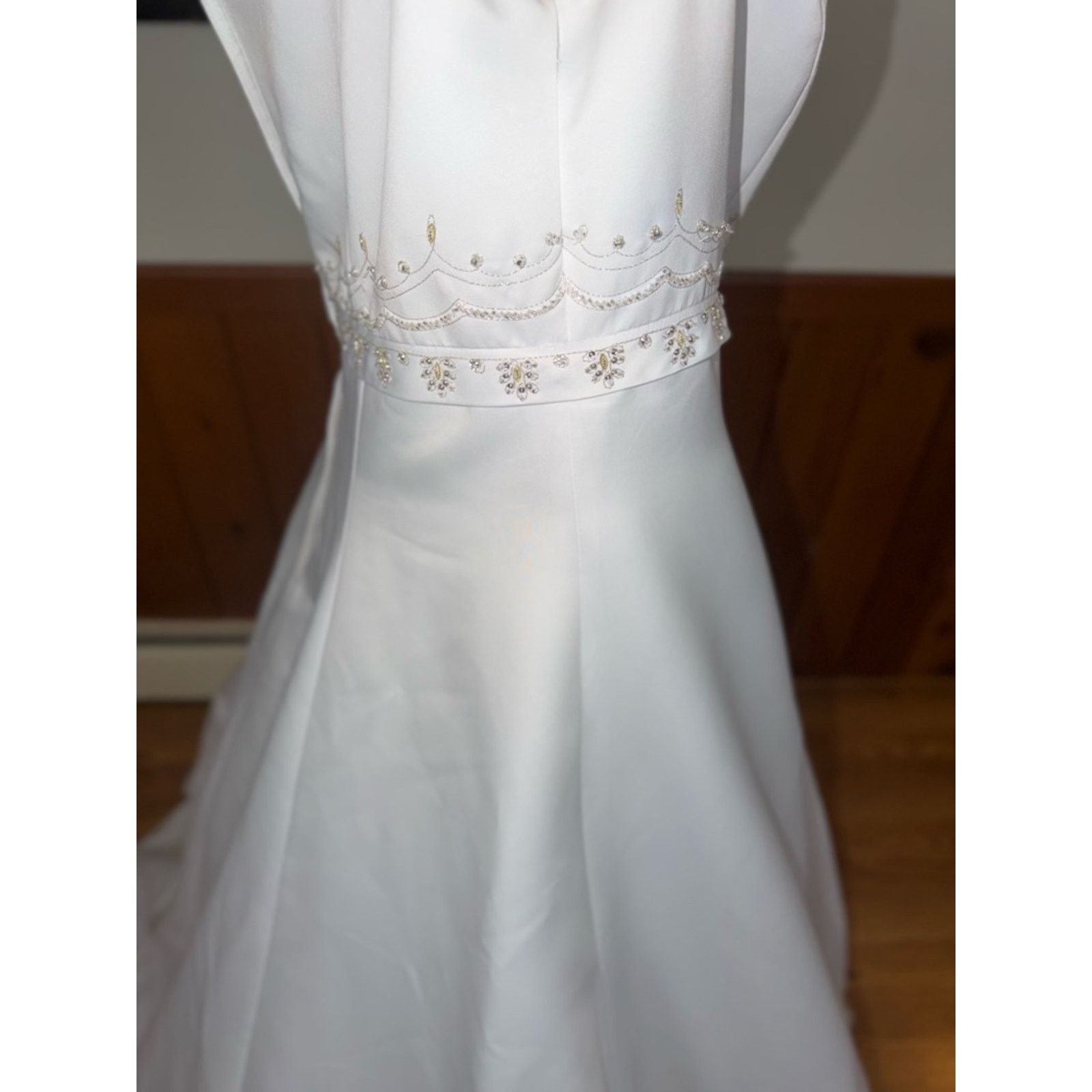 Vintage Gorgeous Vintage 90s Ginza Satin Wedding Gown Size 3XL / US 20-22 - 4 Thumbnail