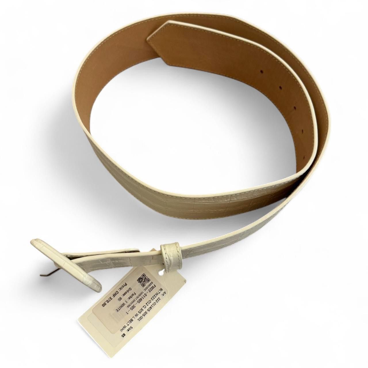 Dries Van Noten Crocodile Embossed Leather Belt / BNWT Size ONE SIZE - 2 Thumbnail