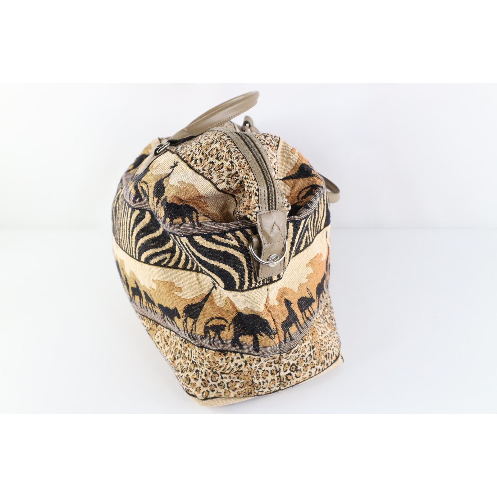 Vintage Vintage 90s Y2K Safari Nature Animal Print Needlepoint Bag Size ONE SIZE - 3 Thumbnail