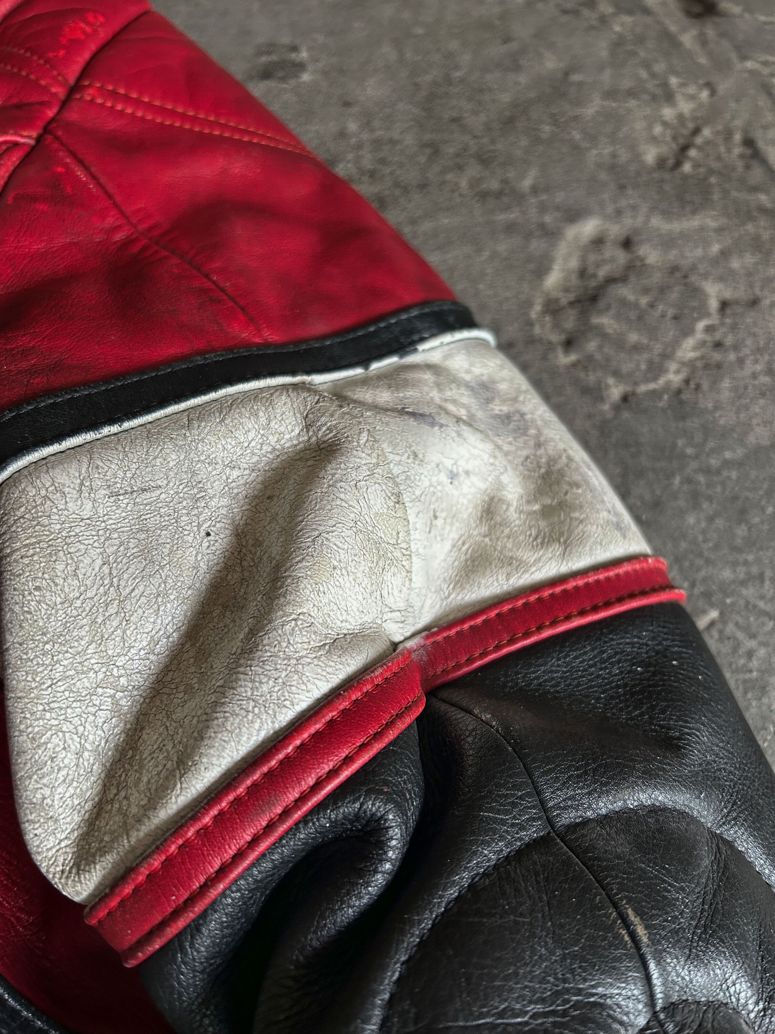 Vintage Vintage Red Black Leather Motorcycle Racing Jacket Biker Size US M / EU 48-50 / 2 - 9 Thumbnail