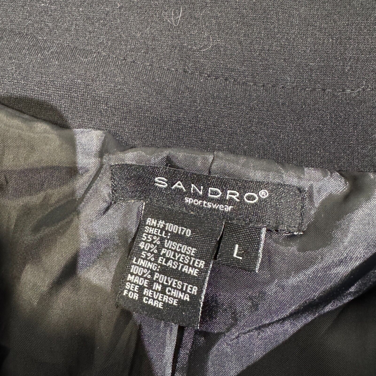Vintage Vintage 90s Y2k Sandro Women's Black Viscose Blazer Size L Size US L / EU 52-54 / 3 - 6 Thumbnail