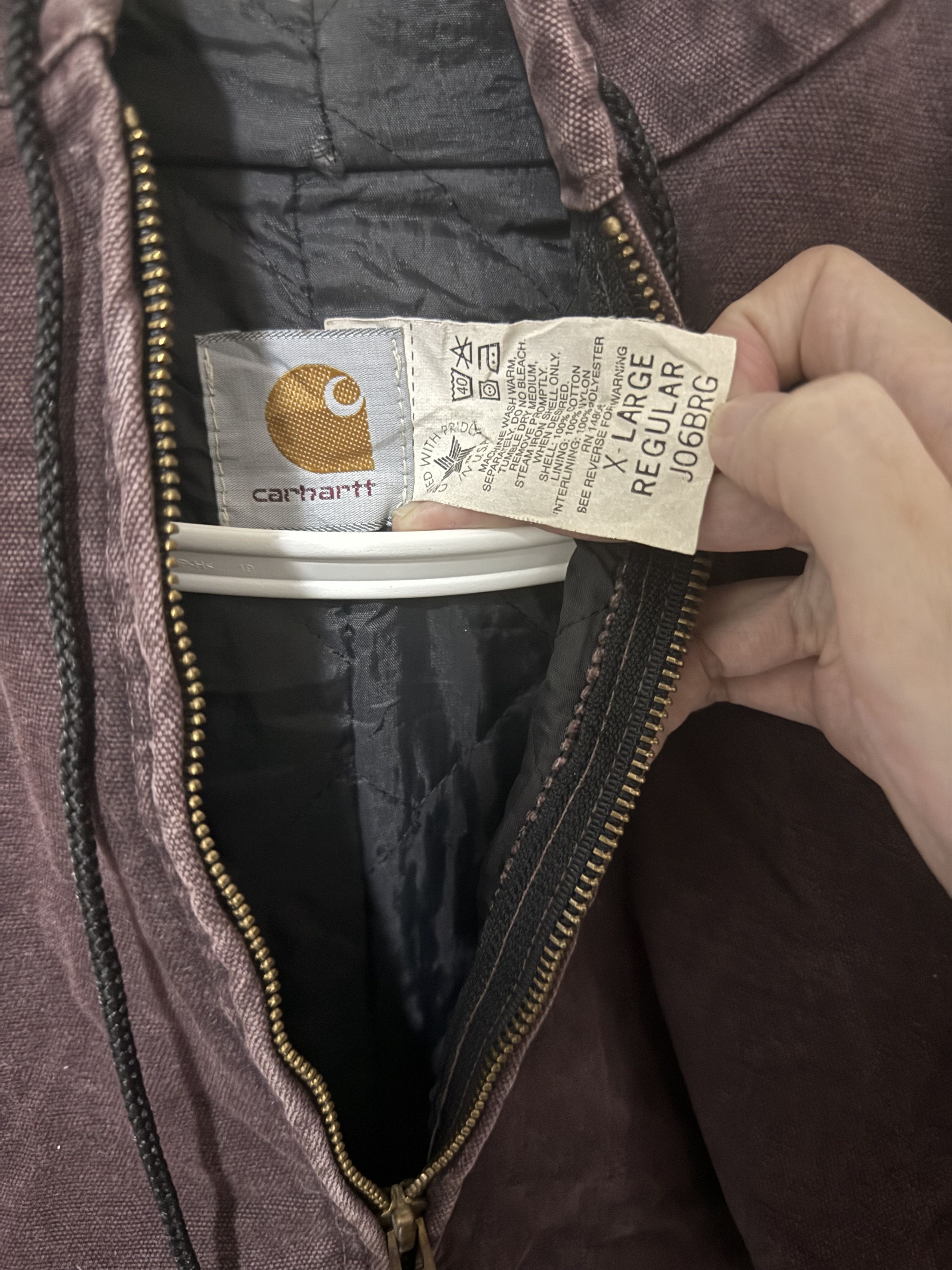 Carhartt Vintage 90s Carhartt J06 BRG Hooded Work Jacket Size US XL / EU 56 / 4 - 7 Thumbnail