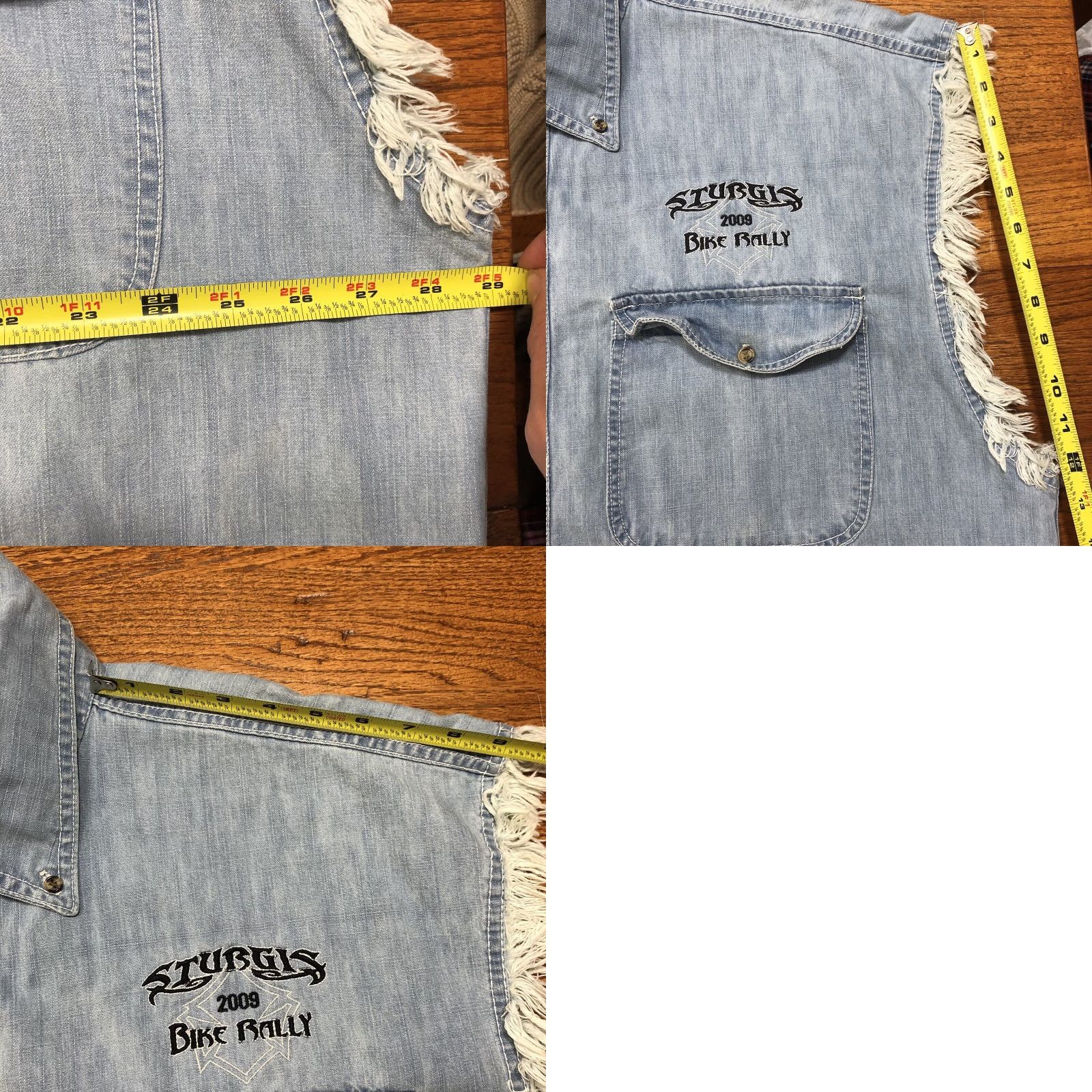 Denime VINTAGE 2009 Sturgis Shirt BIKER Button-Up Denim 4XL Black Hills Rally Biker Mens Size US XXL / EU 58 / 5 - 8 Thumbnail
