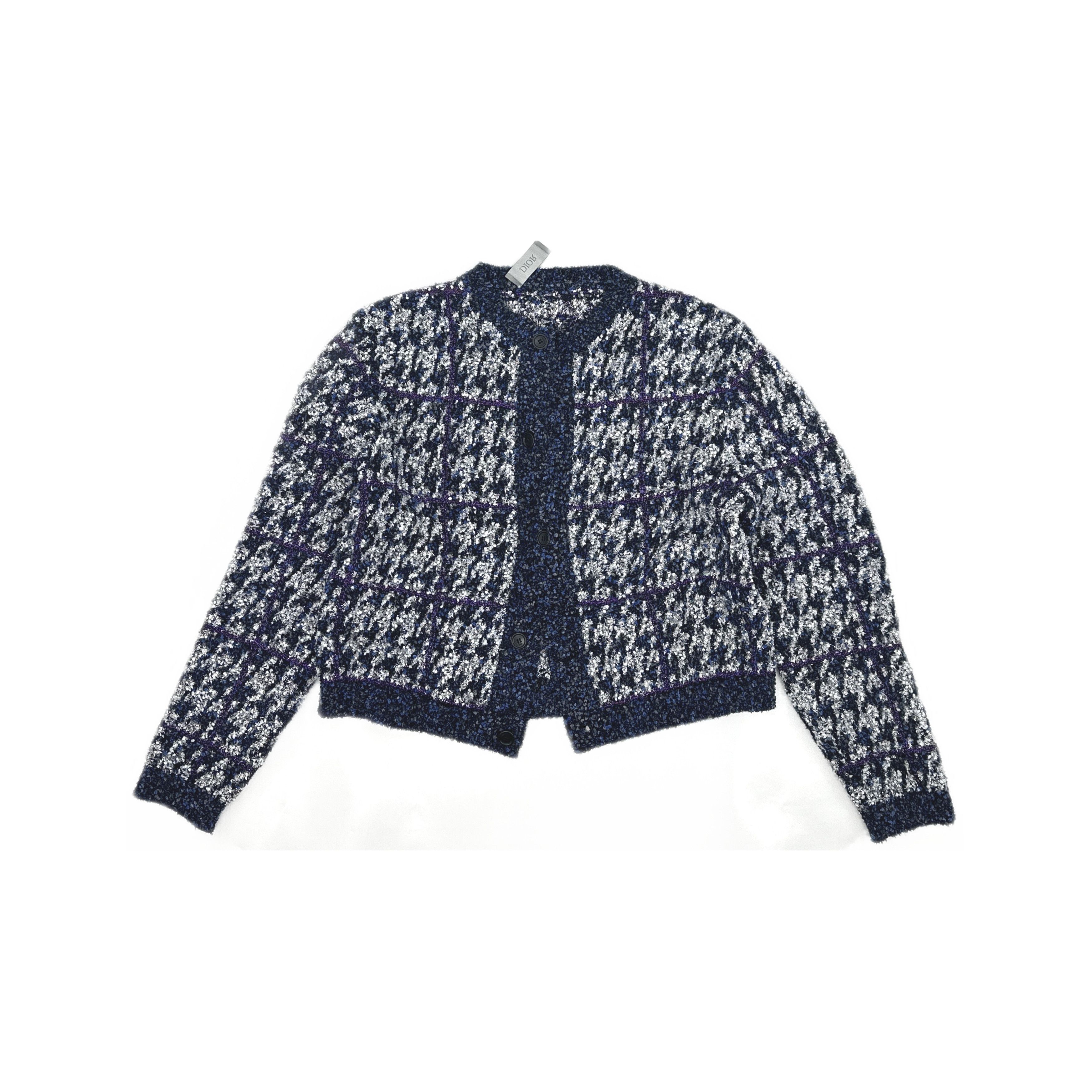Dior Dior Houndstooth Knit Cardigan XL Size US XL / EU 56 / 4 - 1 Thumbnail
