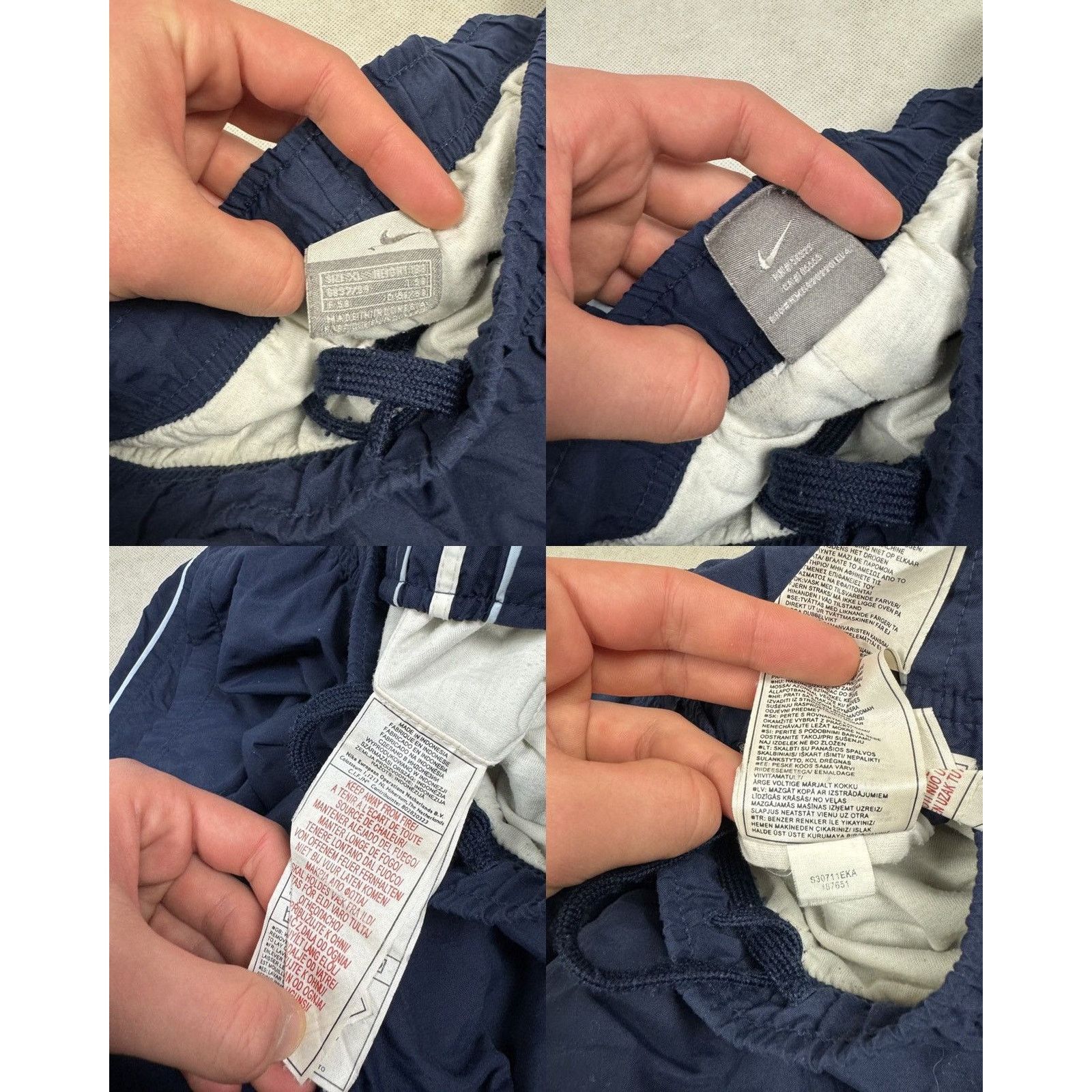 Nike × Vintage Nike Men's Blue White Swoosh Straight Leg Joggers Pant XL Size US 34 / EU 50 - 2 Thumbnail