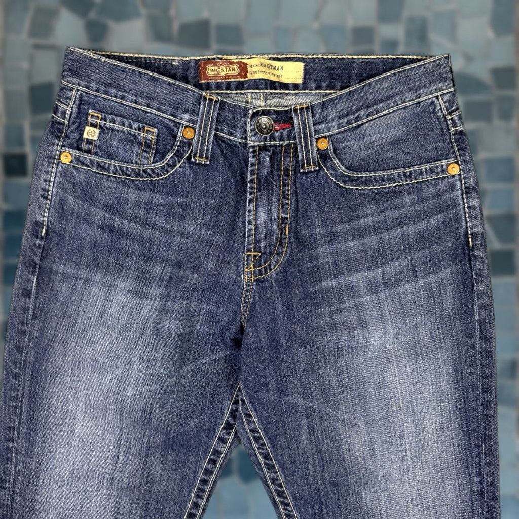 Vintage BIG STAR Jeans Mens 30x32 Eastman Blue Relaxed Straight Whisker Cowboy Western Jeans Size US 30 / EU 46 - 1 Thumbnail