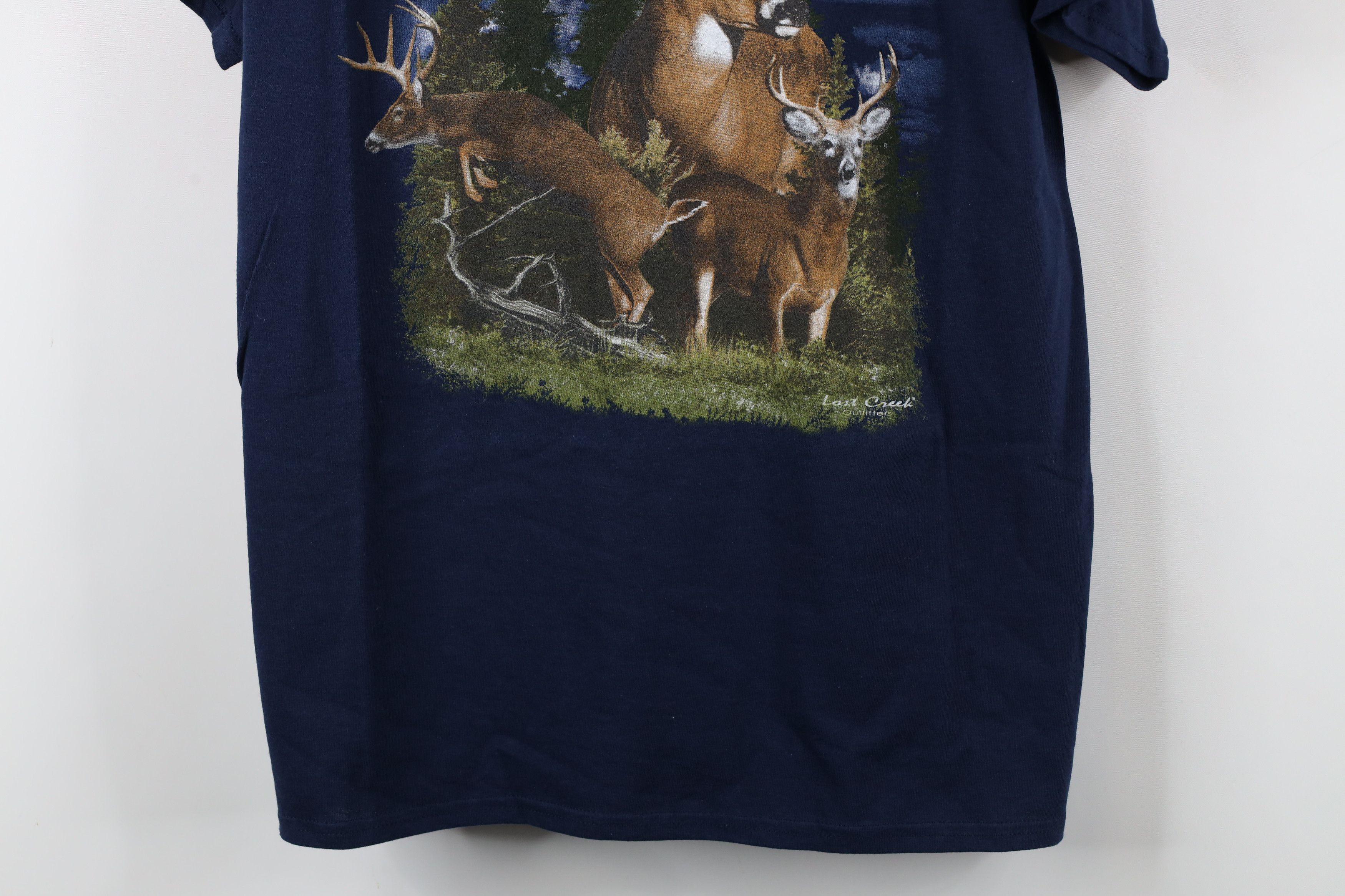 Vintage Vintage 90s Streetwear Nature Deer Buck Short Sleeve T-Shirt Size US L / EU 52-54 / 3 - 3 Thumbnail