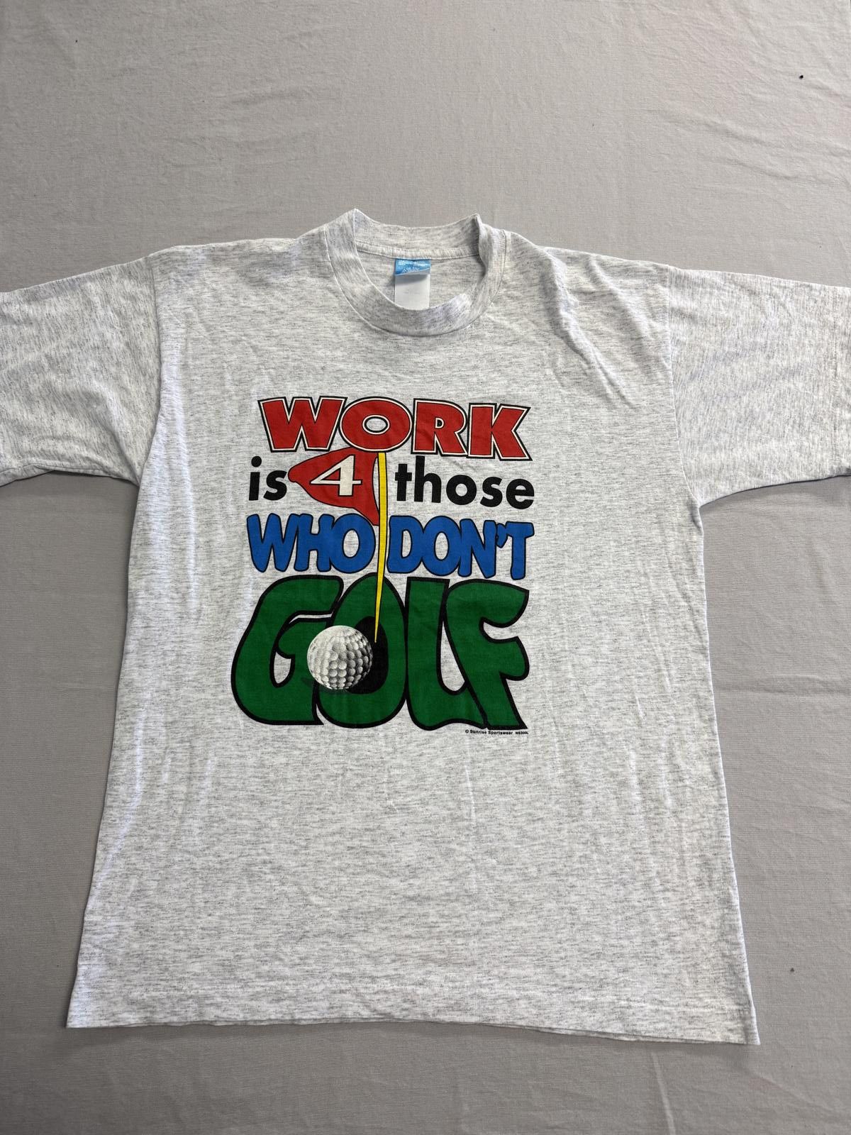 Fruit Of The Loom Vintage Golf T-shirt Work is 4 Those Who Don't Golf - L Size US L / EU 52-54 / 3 - 1 Thumbnail