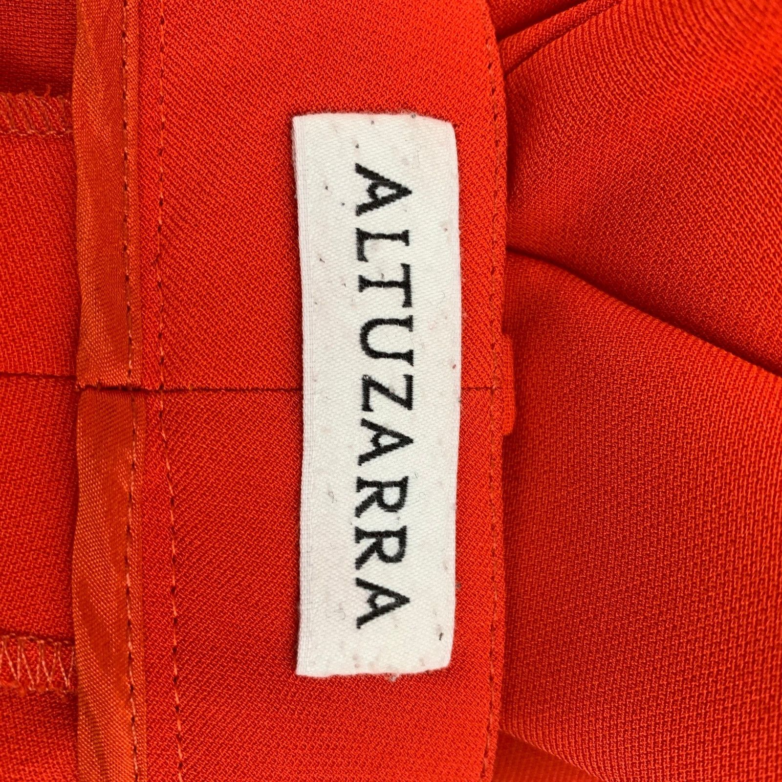 Altuzarra ALTUZARRA Size 4 Orange Triacetate Blend Dress Pants Size 27" / US 4 / IT 40 - 4 Thumbnail