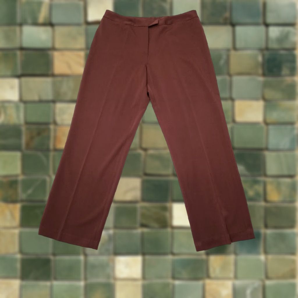 Pendleton Pendleton Pants Womens 12 Brown Polyester Blend Pleated Dress Trousers Slacks Size 34" / US 12 / IT 48 - 1 Thumbnail