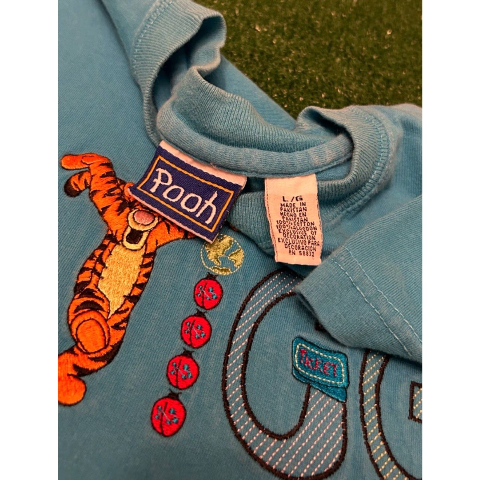 Disney VINTAGE Disney Winnie The Pooh Tigger Embroidered VTG Shirt Size L Mens Blue 90s Cartoon decade Etsy Size US L / EU 52-54 / 3 - 2 Thumbnail