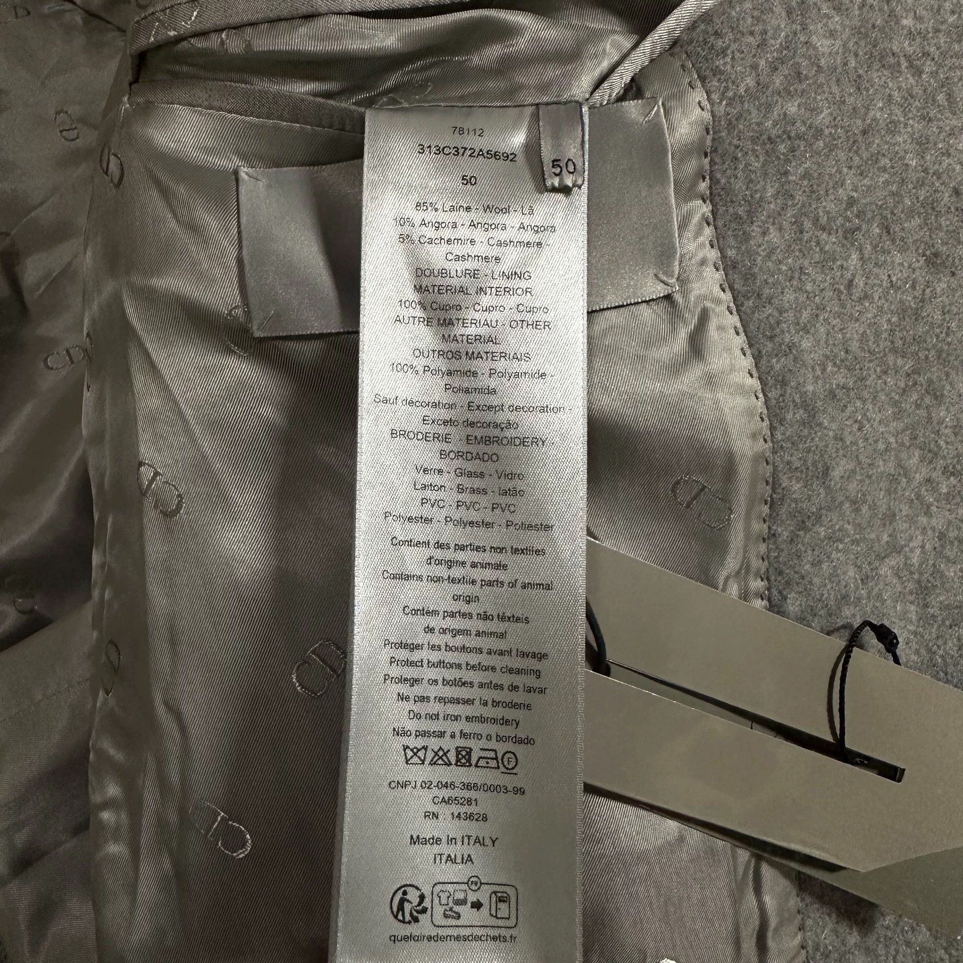 Dior Dior Man Light Gray Crystal Collar Jacket Size US L / EU 52-54 / 3 - 6 Thumbnail