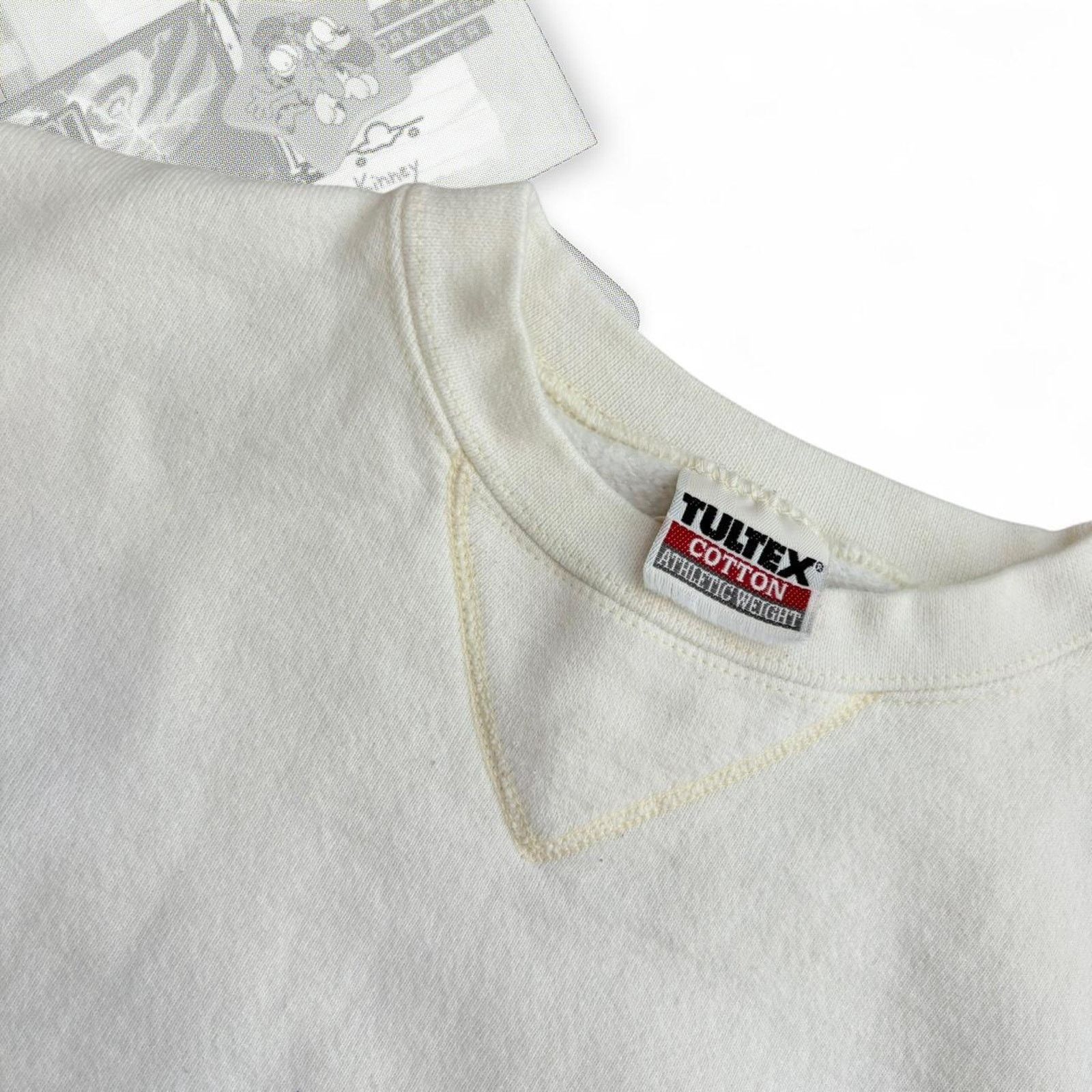 Tultex Blank white cream vintage Size US L / EU 52-54 / 3 - 4 Thumbnail
