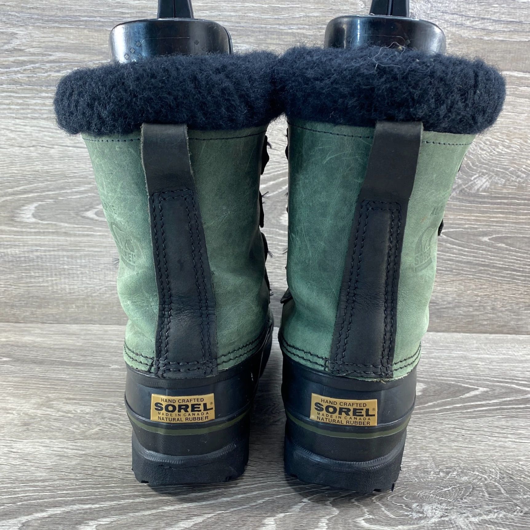 SOREL VINTAGE Sorel Alpine Green Kaufman Canada Insulated Winter Leather Rubber Duck Boots 9 Size US 9 / IT 39 - 6 Thumbnail