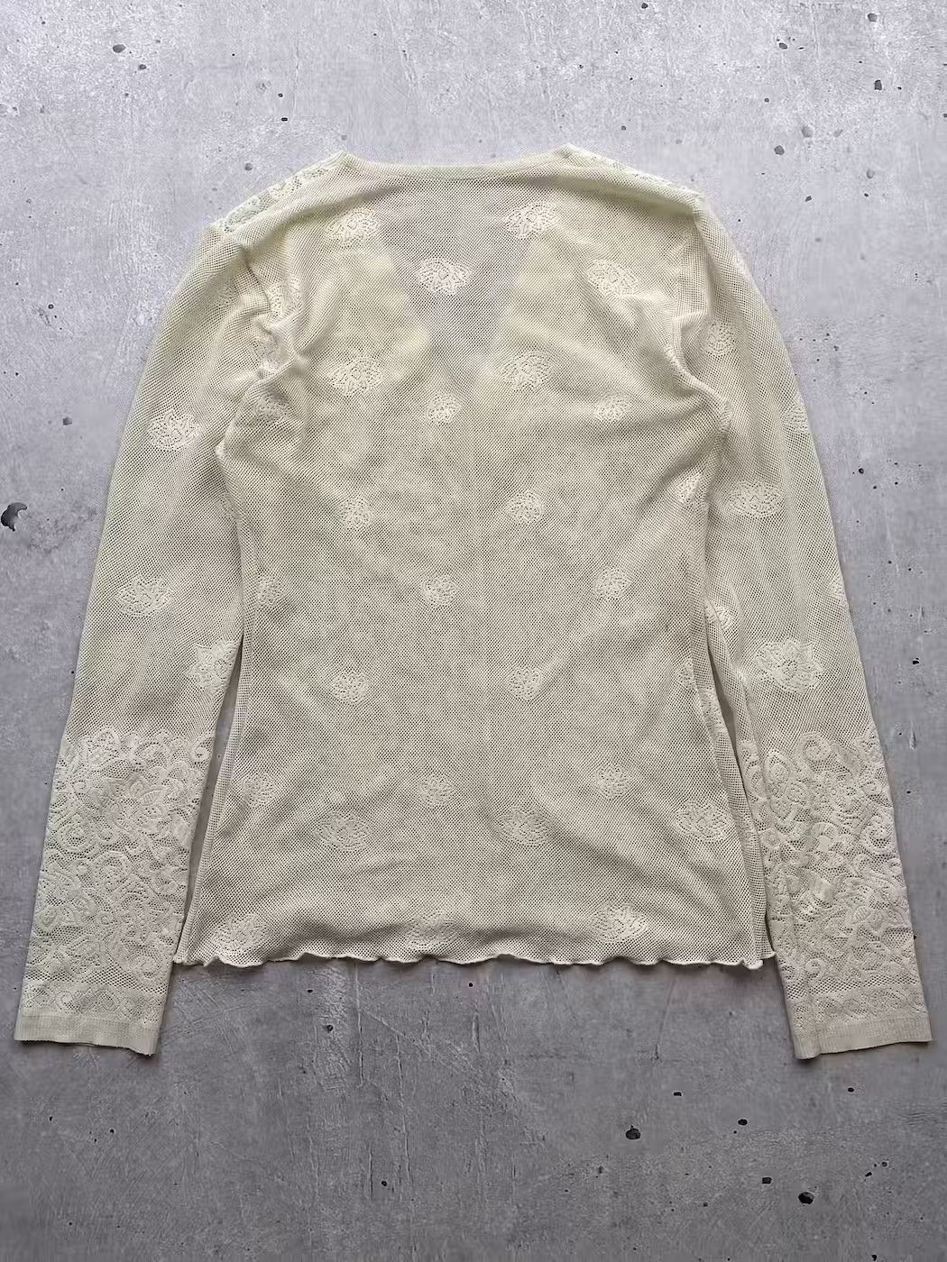 Japanese Brand × Vintage Vintage Mesh Lace Long Sleeve Size US S / EU 44-46 / 1 - 5 Thumbnail