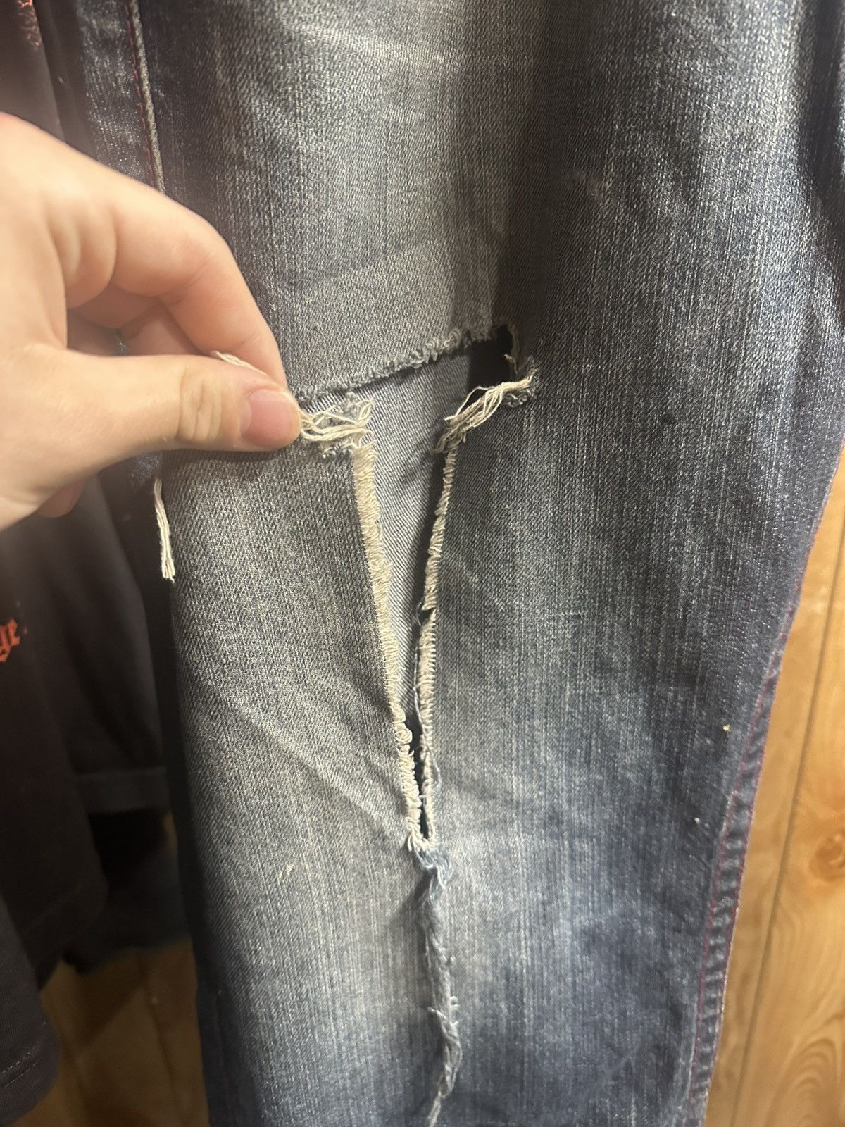 True Religion × Vintage True Religion Red Stitching Straight legged Jean Size US 40 / EU 56 - 5 Thumbnail