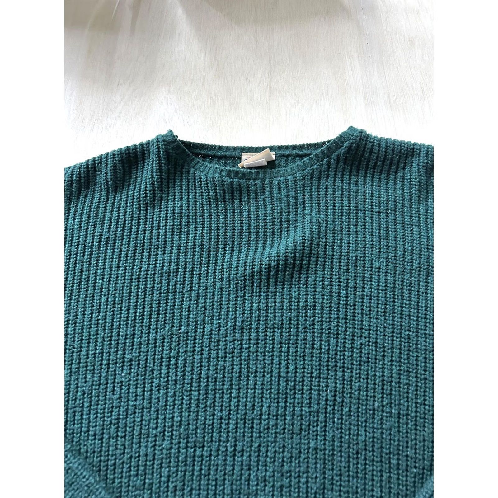 Vintage Huntington Ridge Sweater Mens Medium Green Solid Crewneck Knit Pullover Made USA Size US M / EU 48-50 / 2 - 2 Thumbnail