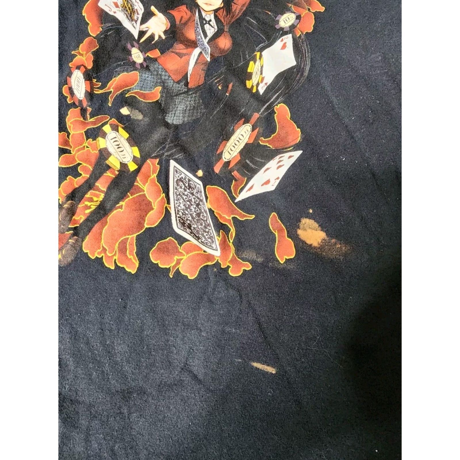 Vintage Mens L Kakegurui T Shirt Black Short Sleeve Anime Poster Manga Distressed Size US L / EU 52-54 / 3 - 5 Thumbnail