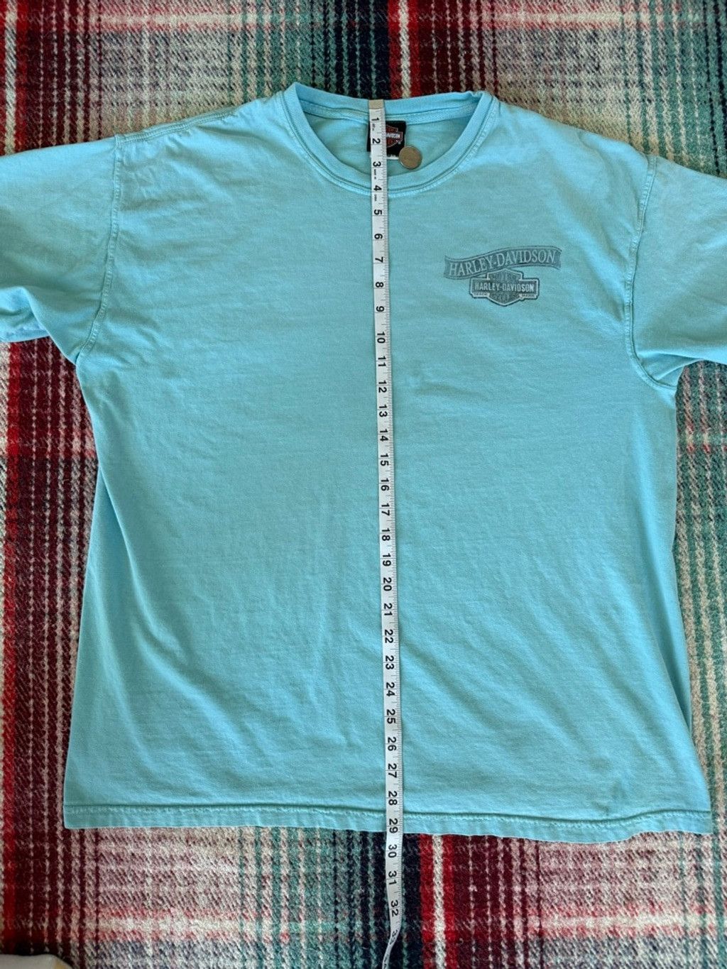 Harley Davidson Vintage Harley-Davidson Jamaica Light Blue Short Sleeve Tee Size US XL / EU 56 / 4 - 7 Thumbnail
