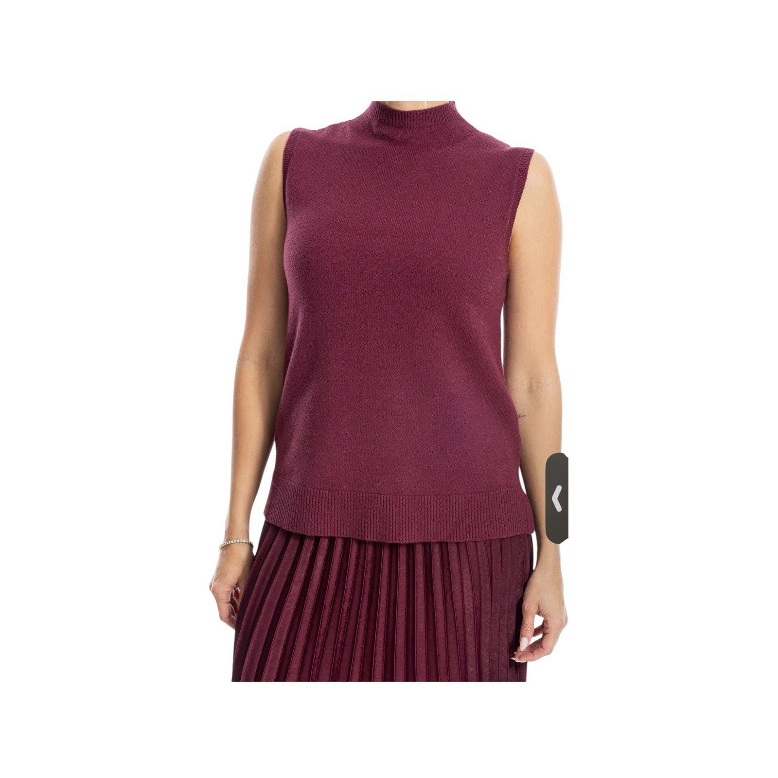 Other NWT MAX STUDIO MOCK SLEEVELESS SWEATER Size M / US 6-8 / IT 42-44 - 3 Thumbnail
