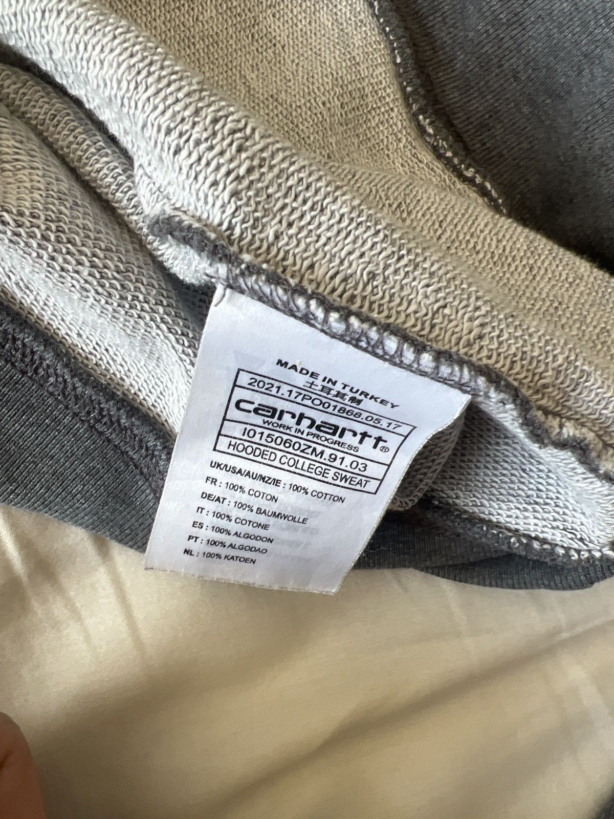 Carhartt × Carhartt Wip × Vintage Carhartt college spell out hoodie Size US L / EU 52-54 / 3 - 3 Thumbnail