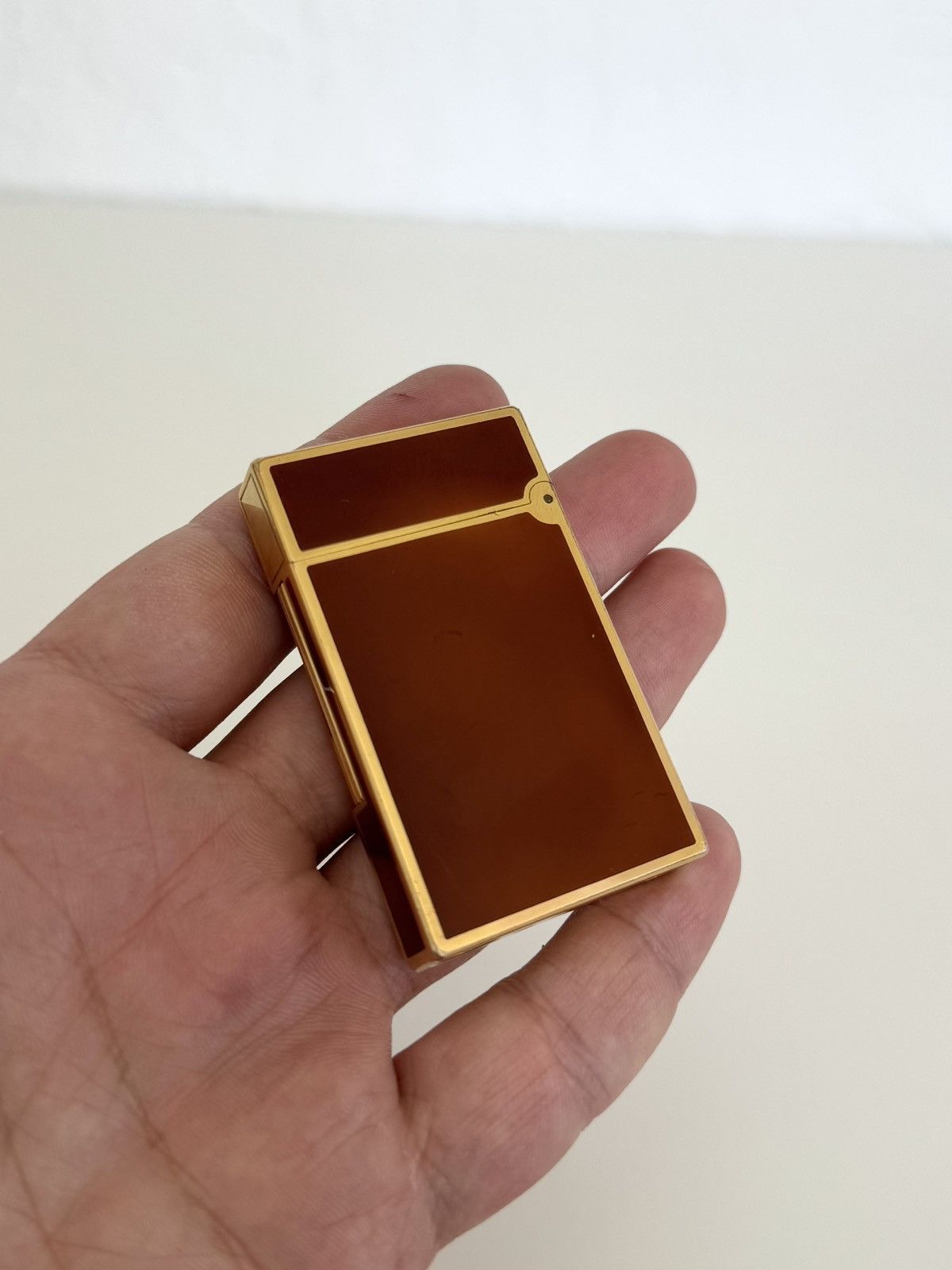 Vintage ★0% TAX★18K GP ST DUPONT CHINESE LACQUER LIGNE 2 GAS LIGHTER Size ONE SIZE - 3 Thumbnail