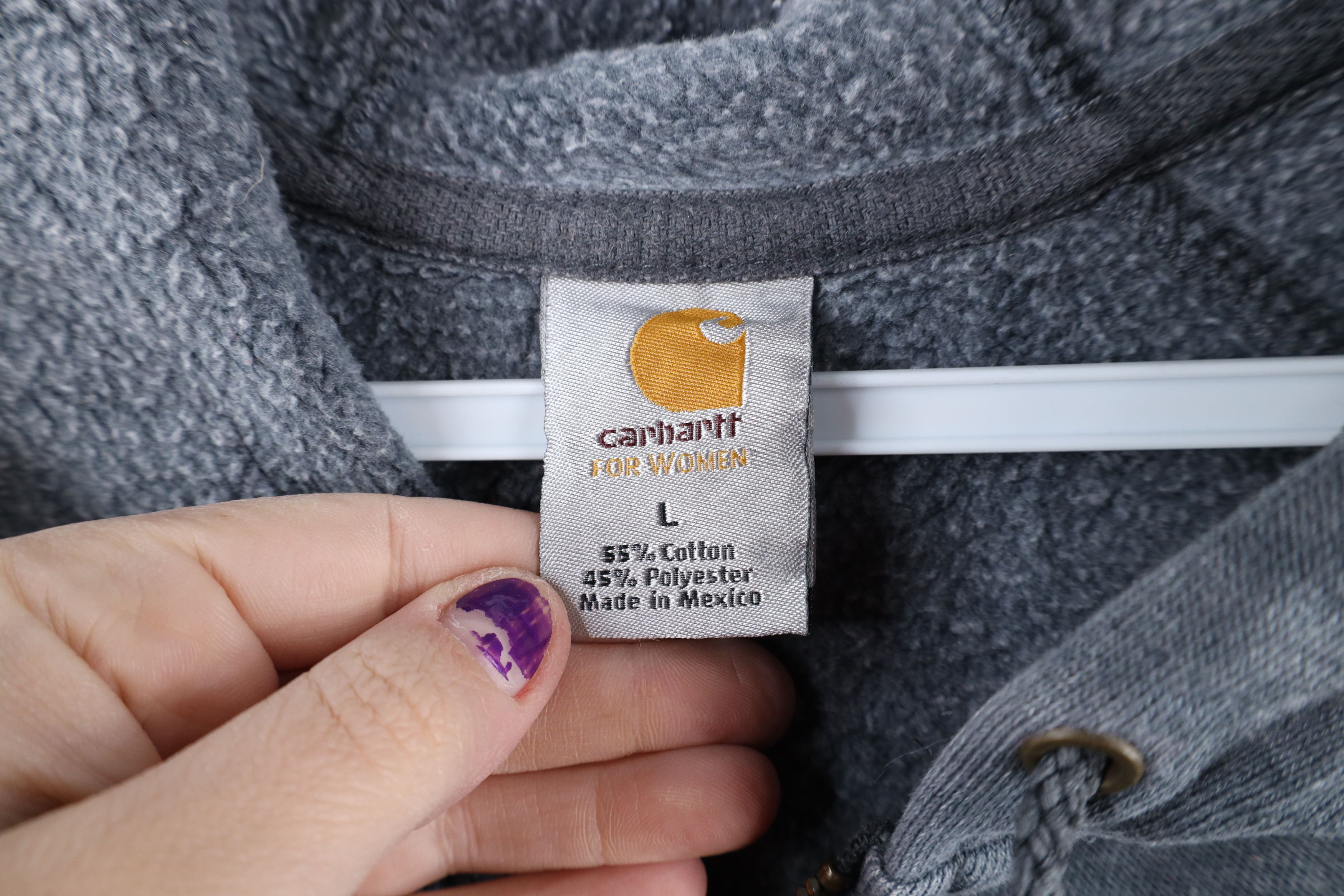 Carhartt × Vintage Vintage Carhartt Out Box Logo Full Zip Hoodie Sweatshirt Size L / US 10 / IT 46 - 8 Thumbnail