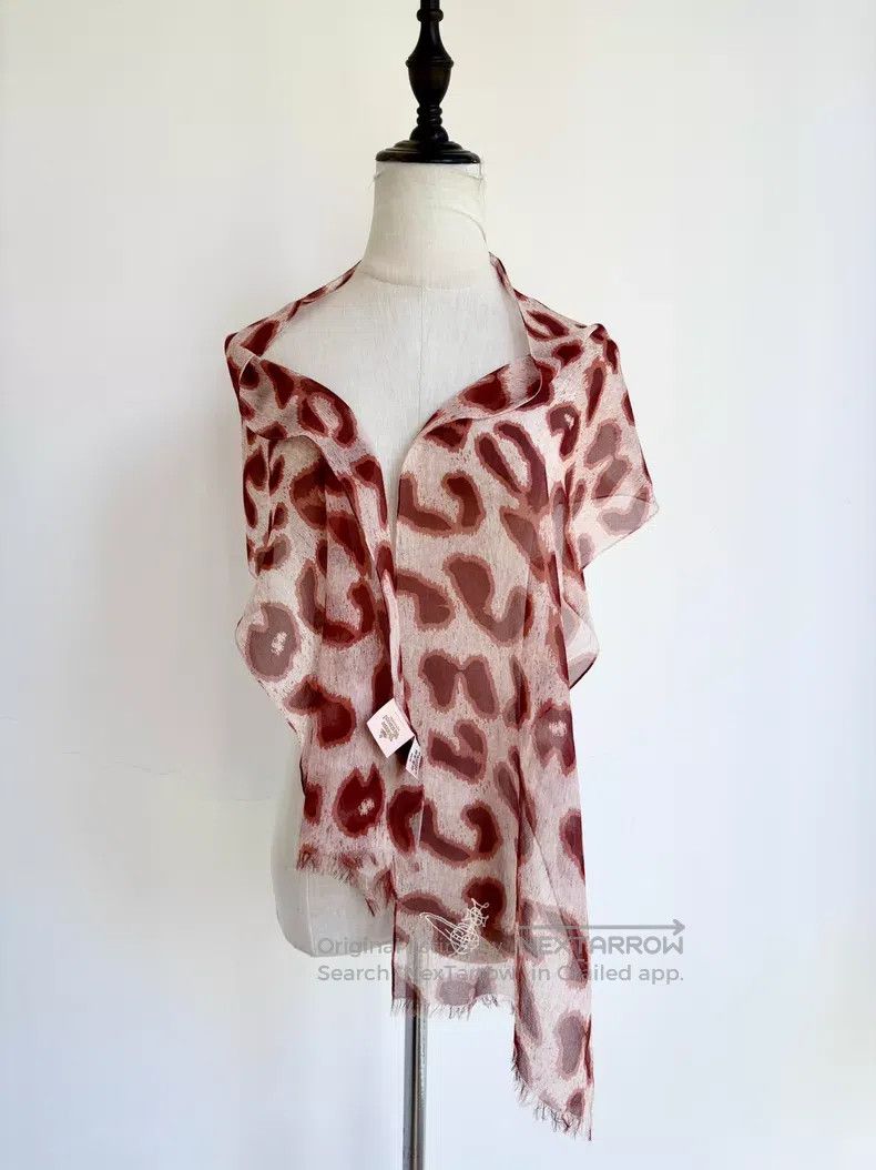 Vivienne Westwood Vivienne Westwood Orange Leopard Print Saturn Embroidered Size ONE SIZE - 3 Thumbnail