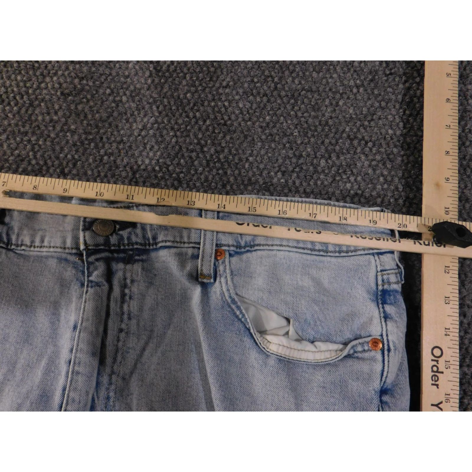 Levi's VINTAGE? No. Levi's 541 Jeans Mens 40x30 Light Blue Athletic Fit Stretch Denim Pants Waterless Size US 40 / EU 56 - 6 Thumbnail