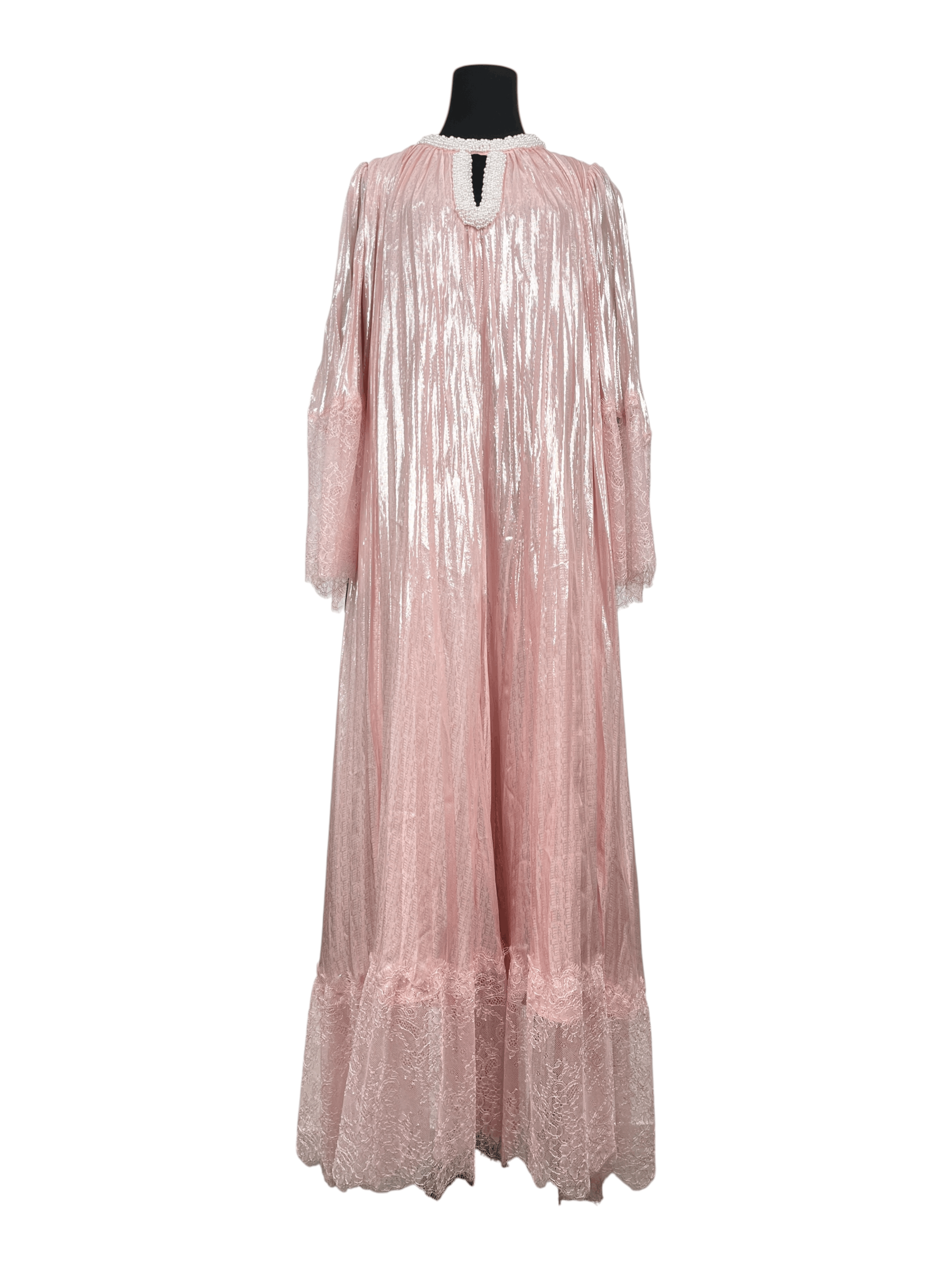 Self-Portrait Self-Portrait Pink Metallic Pearl Maxi Dress Size XS / US 0-2 / IT 36-38 - 1 Thumbnail