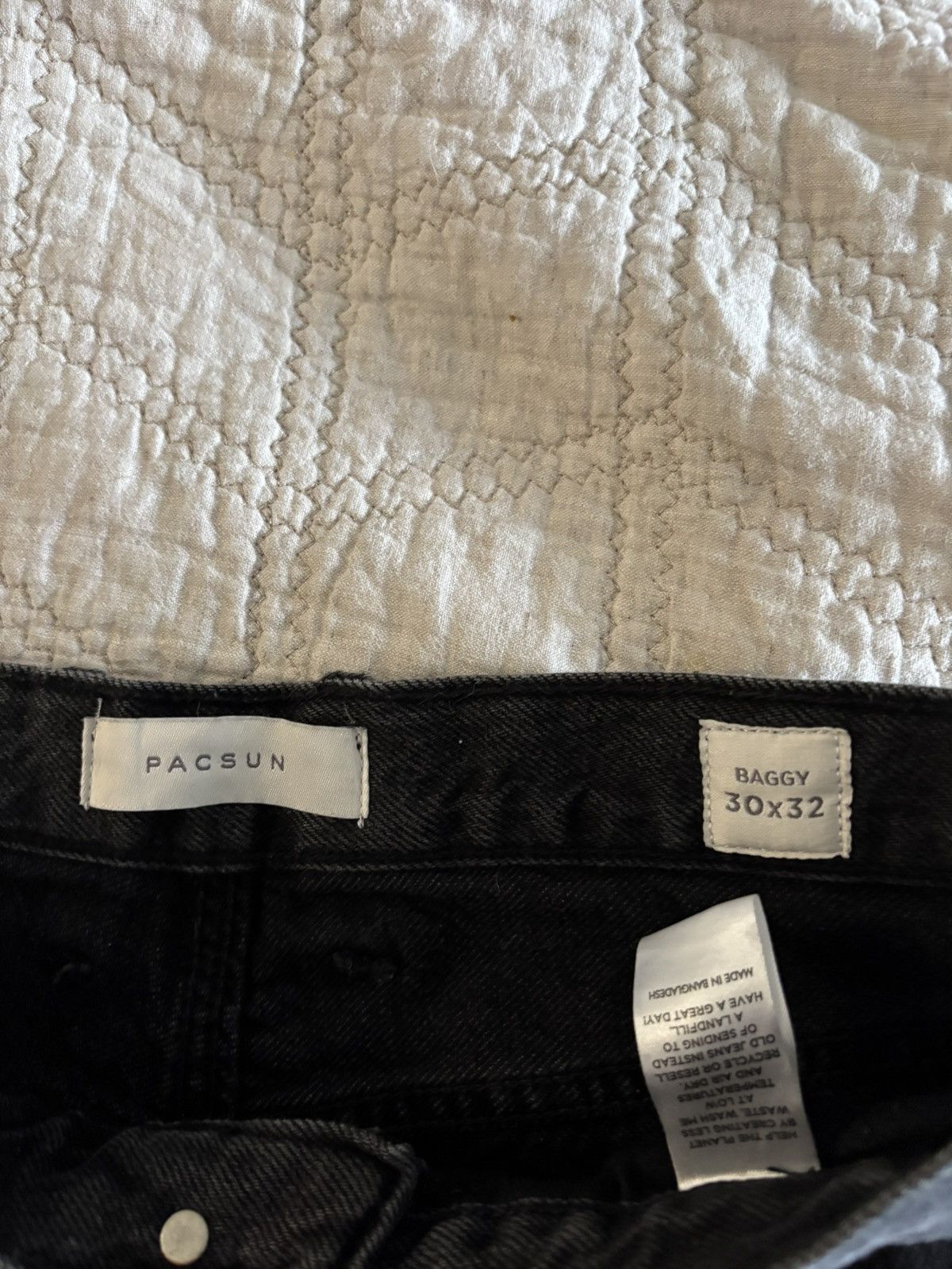 Pacsun Pacsun Dylan Baggy Jeans Carpenter Contrast Stitch Black Size US 30 / EU 46 - 3 Thumbnail