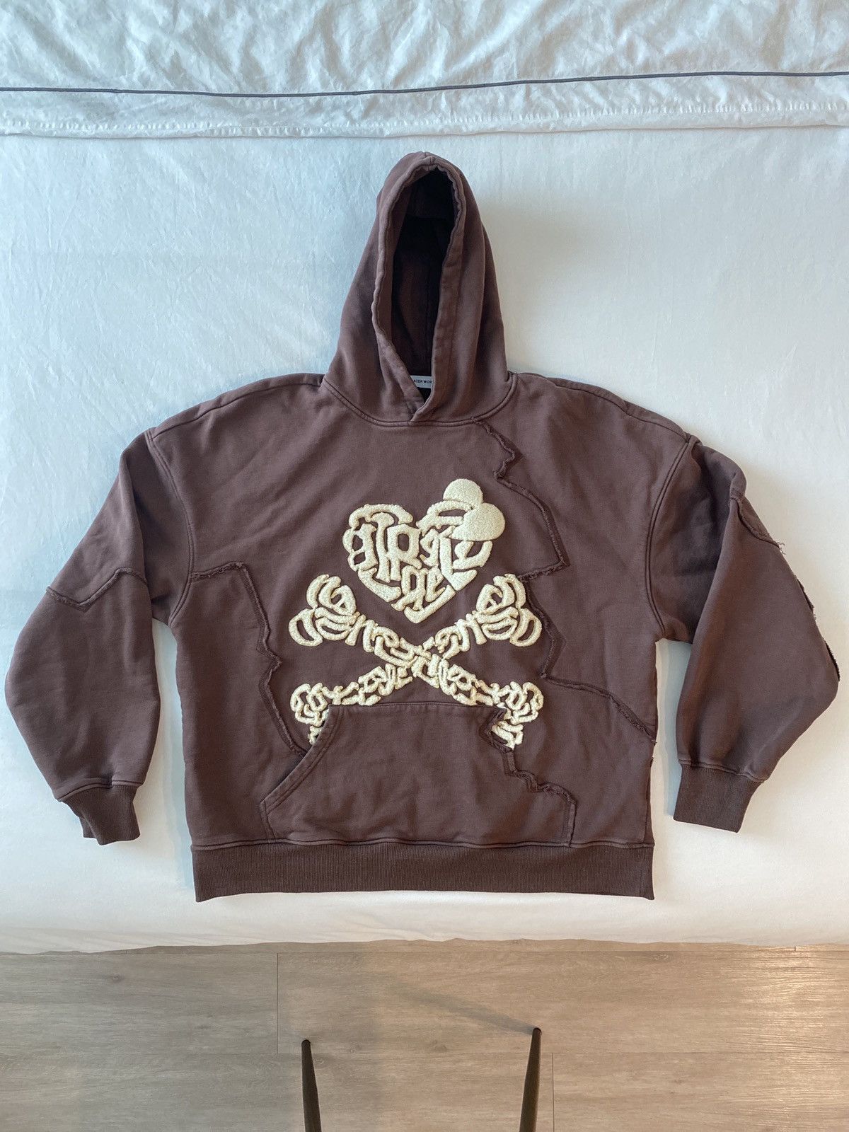 image of Racer Worldwide Brown Bone Hoodie, Men's (Size Medium)