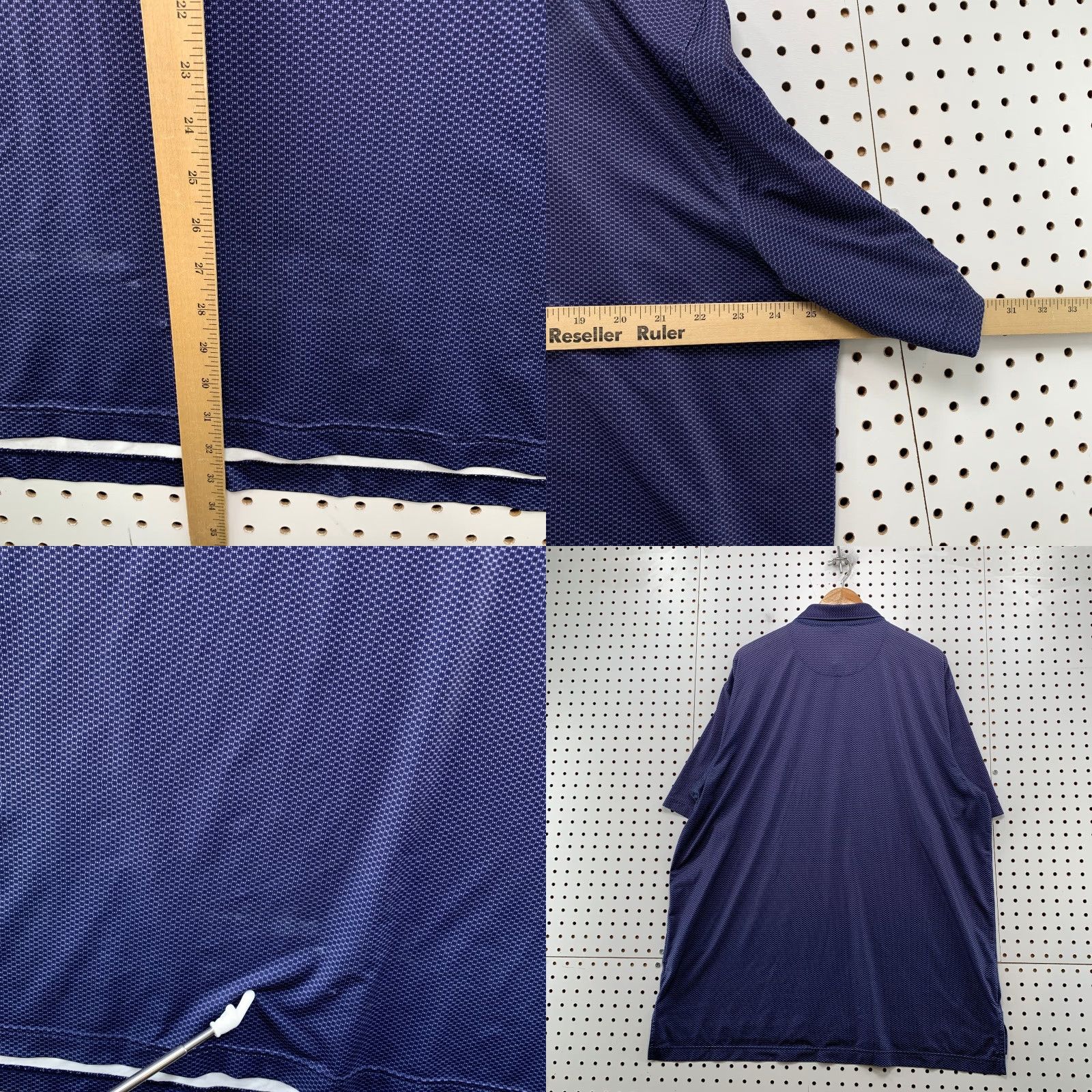 Peter Millar Peter Millar Golf Polo Shirt Mens XL Blue Check Performance Short Sleeve Shirt Brand Polo Mens XL Blue Check Golf Performance Short Sleeve Size US XL / EU 56 / 4 - 8 Thumbnail