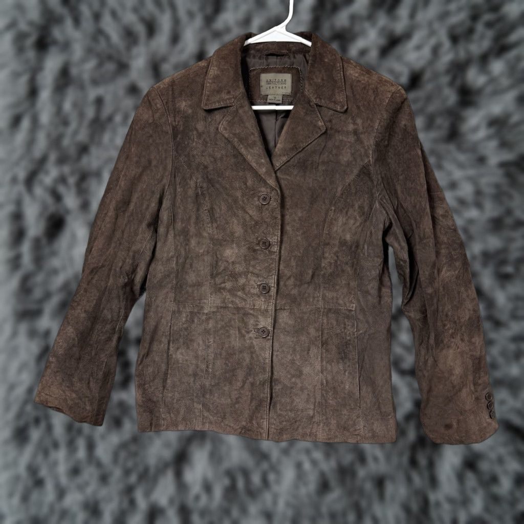 Vintage **Vintage Y2K John Paul Richard Leather Jacket 10 Distressed Brown** User: Vintage Y2K John Paul Richard Leather Jacket 10 Distressed Brown Size L / US 10 / IT 46 - 1 Thumbnail