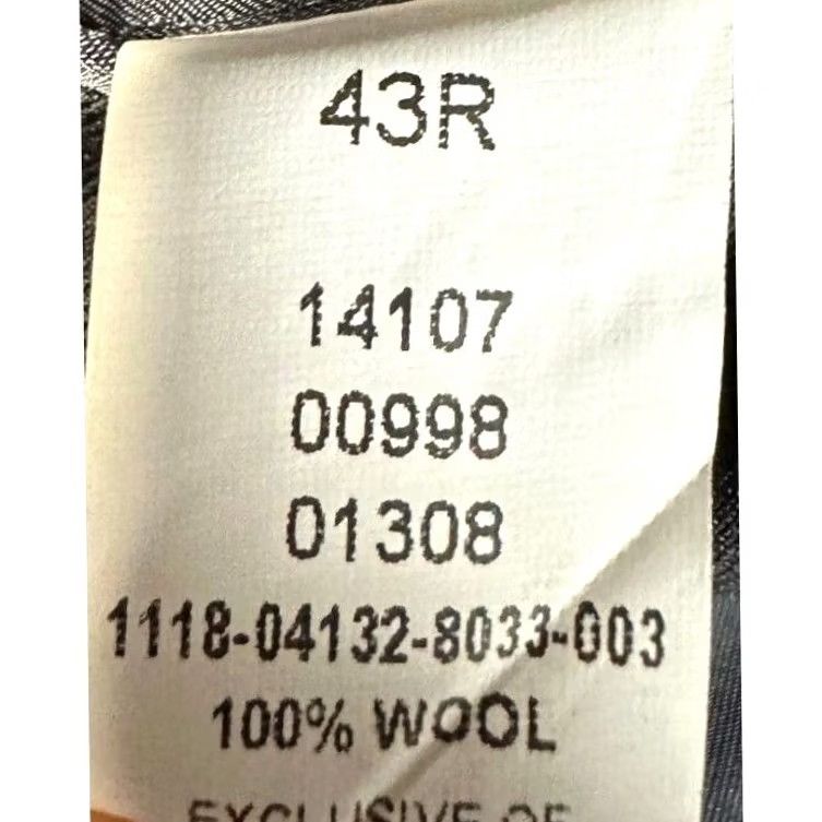 Jos. A. Bank Jos. A. Bank Wool Blazer Mens 43R Grey Signature Gold 2 Button Suit Coat Size 46R - 3 Thumbnail