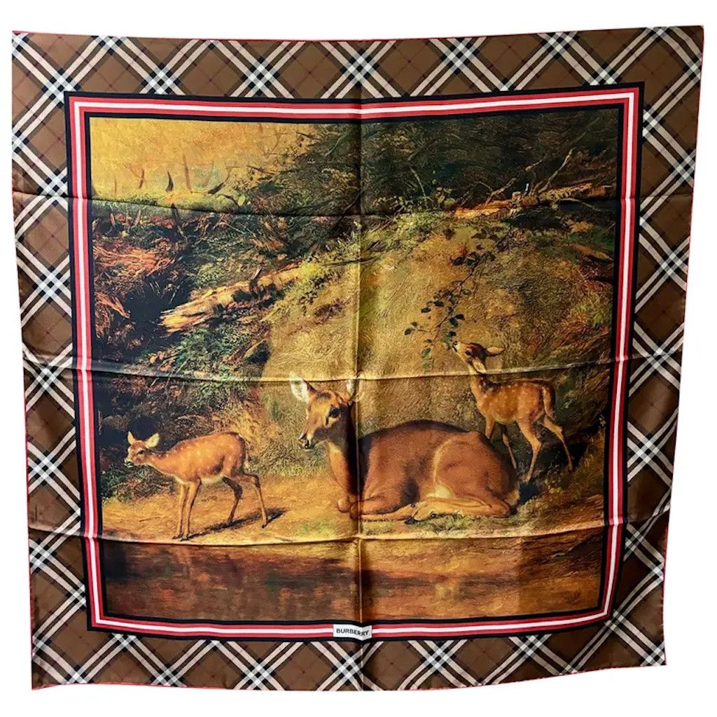image of Burberry New Bambi Silk Scarf, Women's