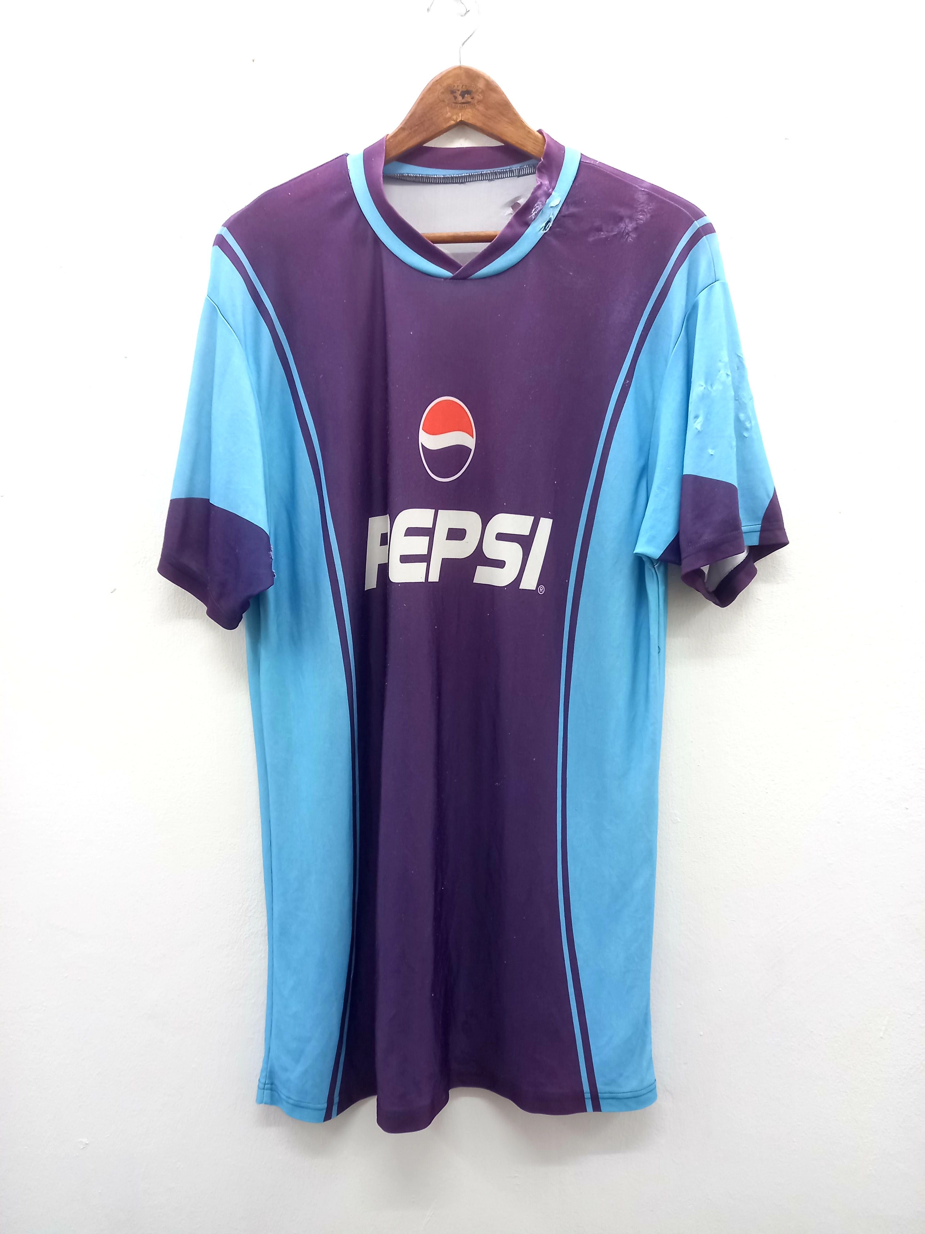 Pepsi David Beckham 2000s Pepsi Jersey ( DISTRESSED ) Size US L / EU 52-54 / 3 - 2 Thumbnail