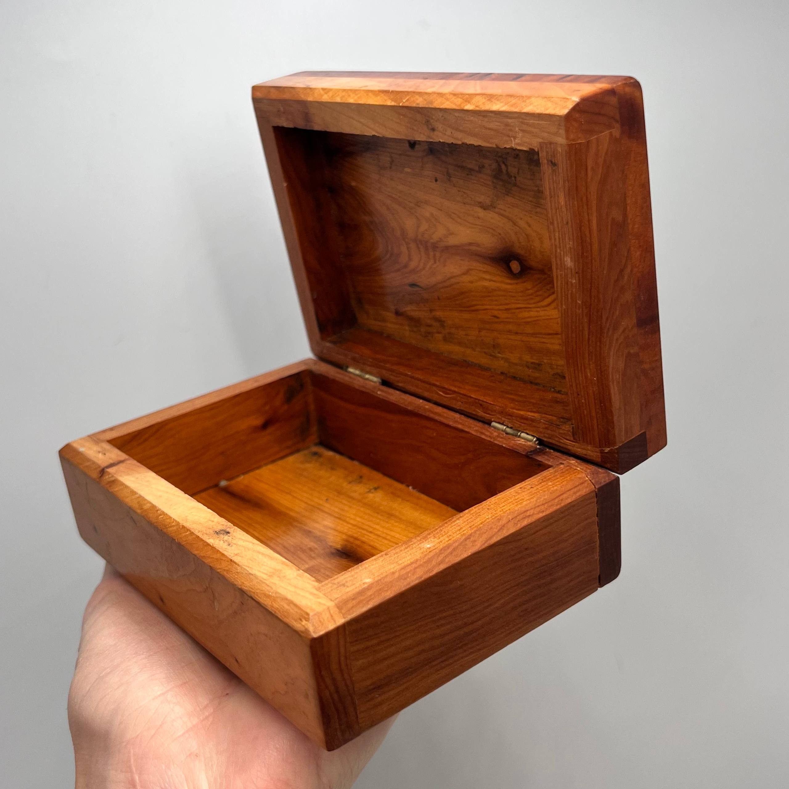 Vintage Vintage Soviet Wooden Box Karelian Birch Inlay Handmade Size ONE SIZE - 4 Thumbnail