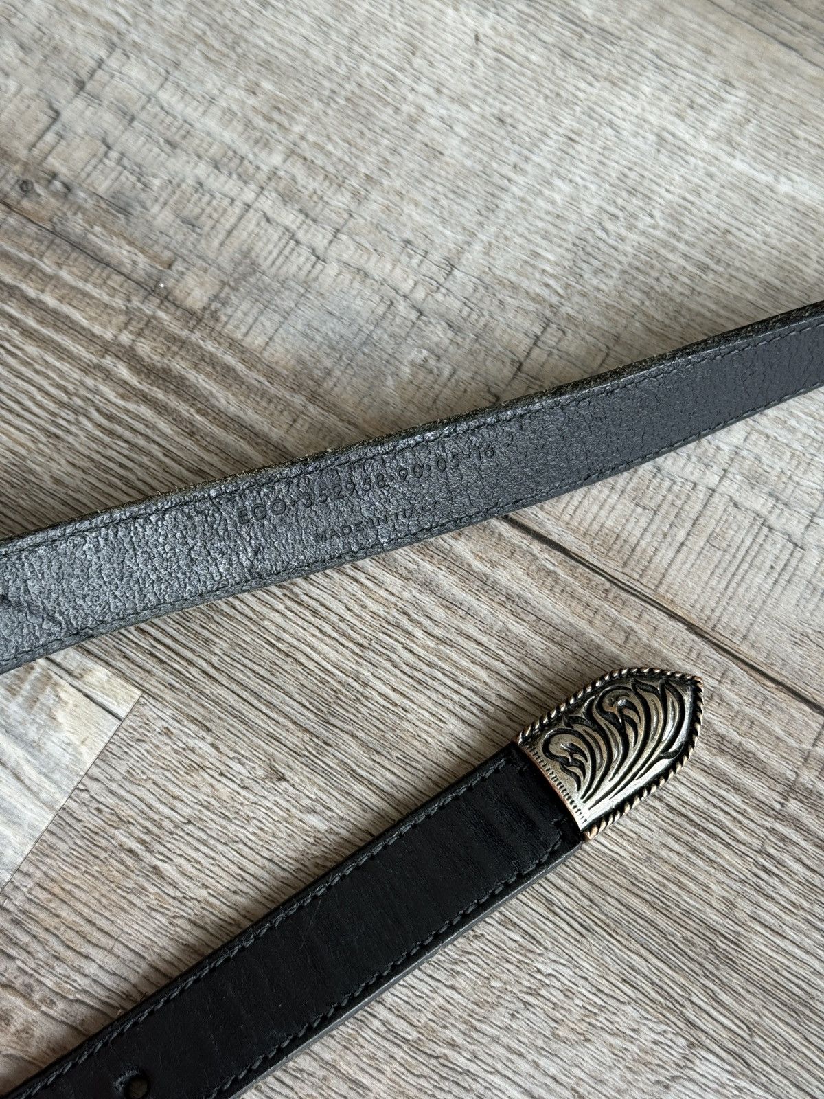 Saint Laurent Paris SS14 Hedi Slimane Leather Western Belt 30-34 Size 32 - 7 Thumbnail