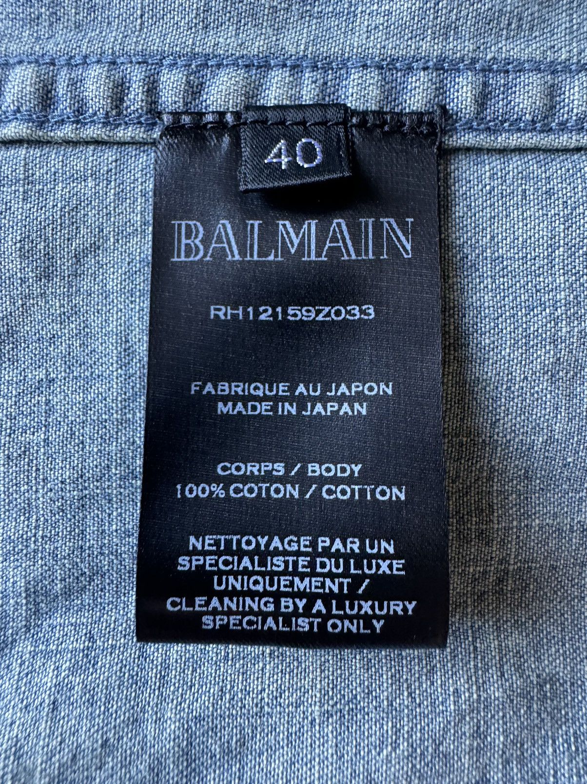 Balmain Balmain Distressed Denim Button-Up Size US M / EU 48-50 / 2 - 9 Thumbnail