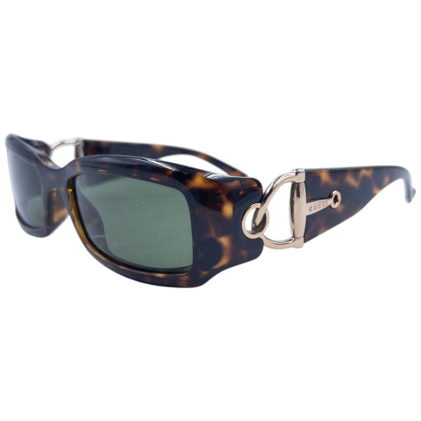 Vintage Gucci Horse Bit Tortoise Shell Sunglasses - www.gmf 