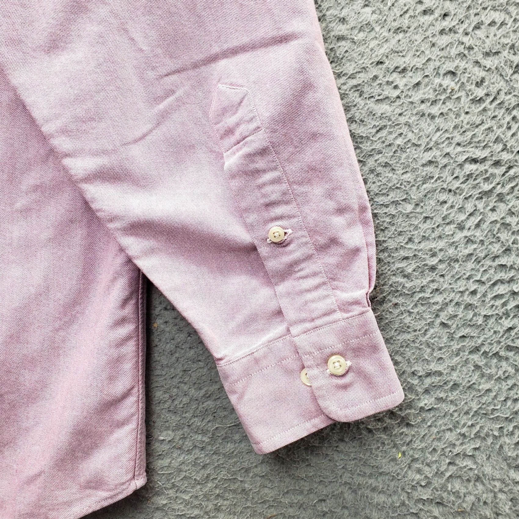 Ralph Lauren Ralph Lauren Dress Shirt Mens 16 Pink Yarmouth Long Sleeve Pony Logo Button-Down Shirt Mens Size 16 Pink Solid 100% Cotton Casual Holiday Size 42R - 7 Thumbnail
