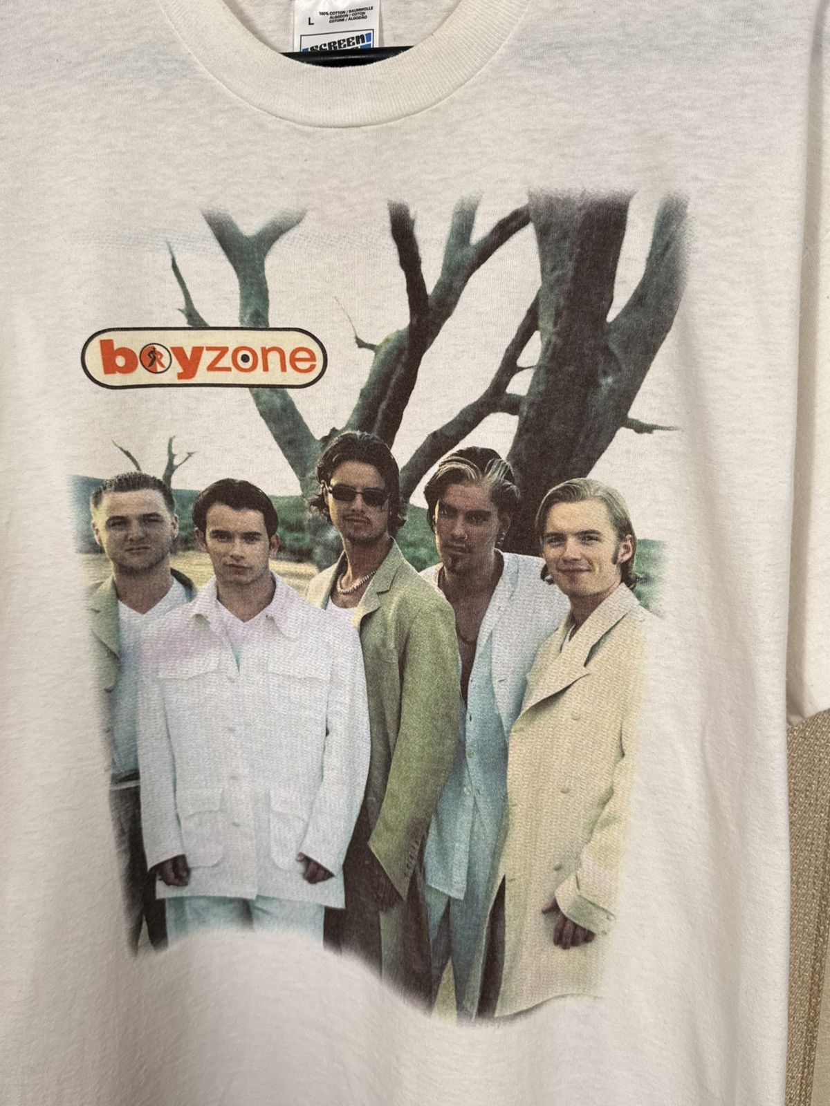 Other Vintage Boyzone T shirt 1997 Summer Tour Band White Hype L Size US L / EU 52-54 / 3 - 9 Thumbnail