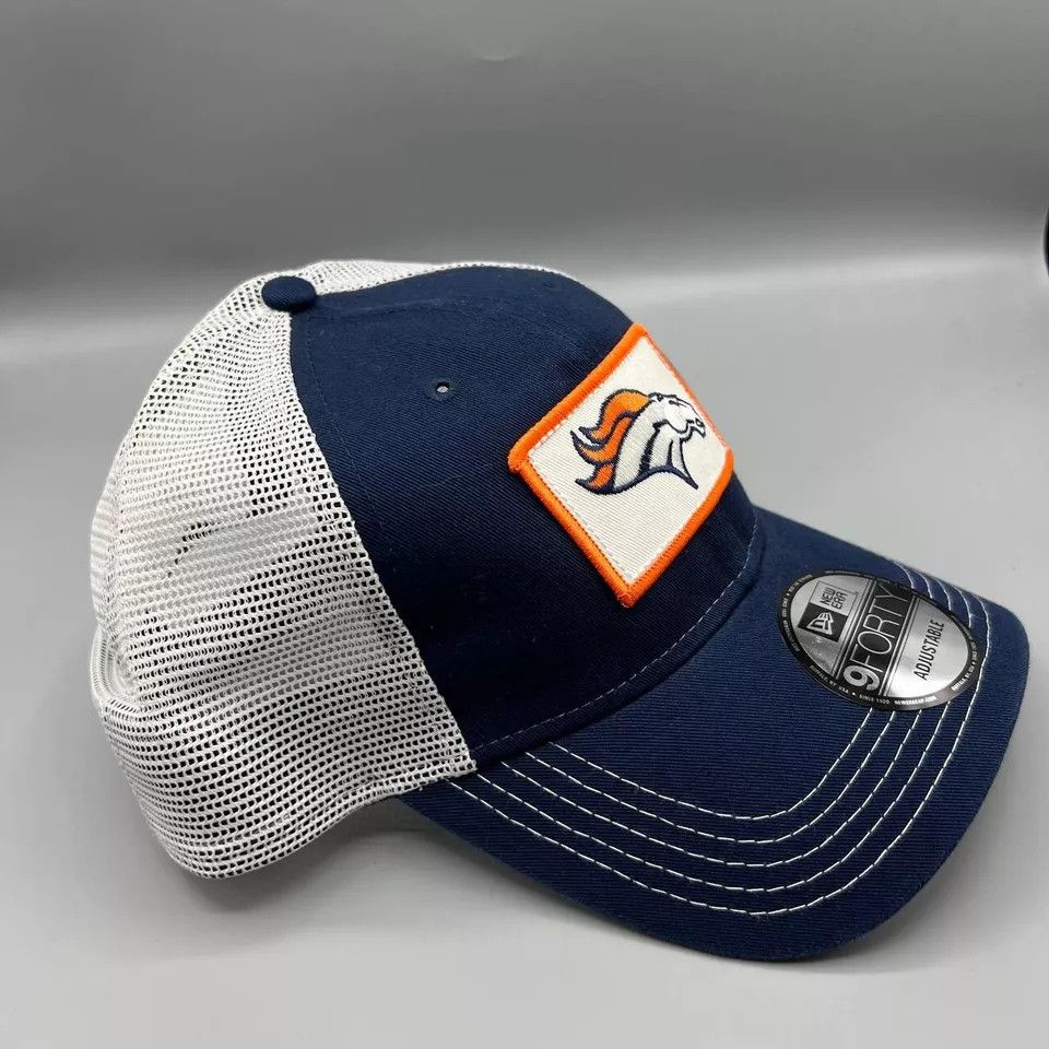 New Era Denver Broncos Trucker Hat Men Blue NFL Snap Back Cap New Size ONE SIZE - 3 Thumbnail