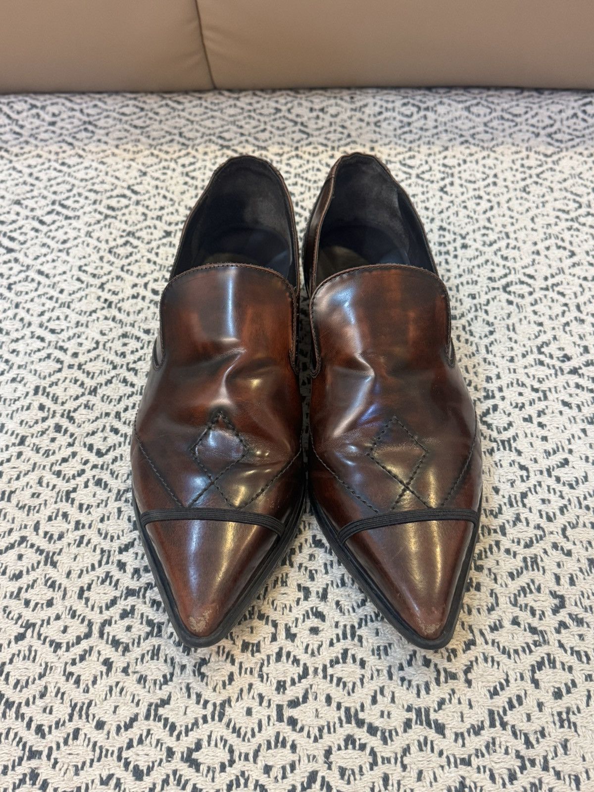Stefan Cooke Stefan Cooke Brown Pointy Single Loafers Size US 10 / EU 43 - 2 Thumbnail