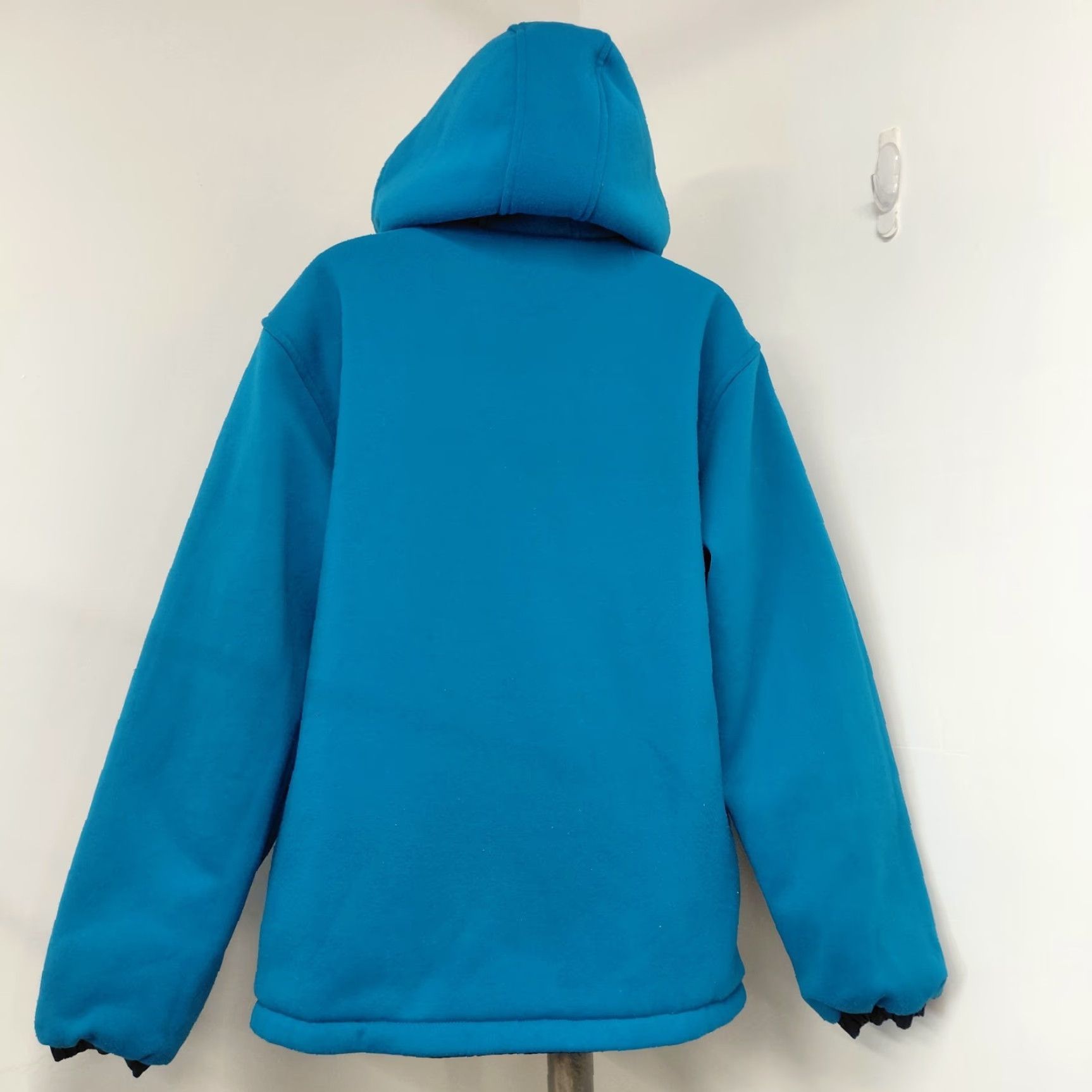 Adidas Adidas Reversible Jacket Womens L Large Blue Hooded Striped Lining Turquoise Stripe Track Jacket Short Sleeve? Wait. Size L / US 10 / IT 46 - 7 Thumbnail