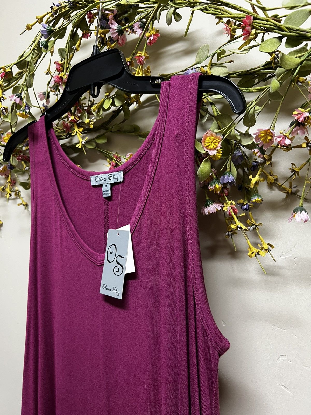 Other New with Tags Women’s Olivia Sky Raspberry Wine Long Tunic Size M / US 6-8 / IT 42-44 - 3 Thumbnail