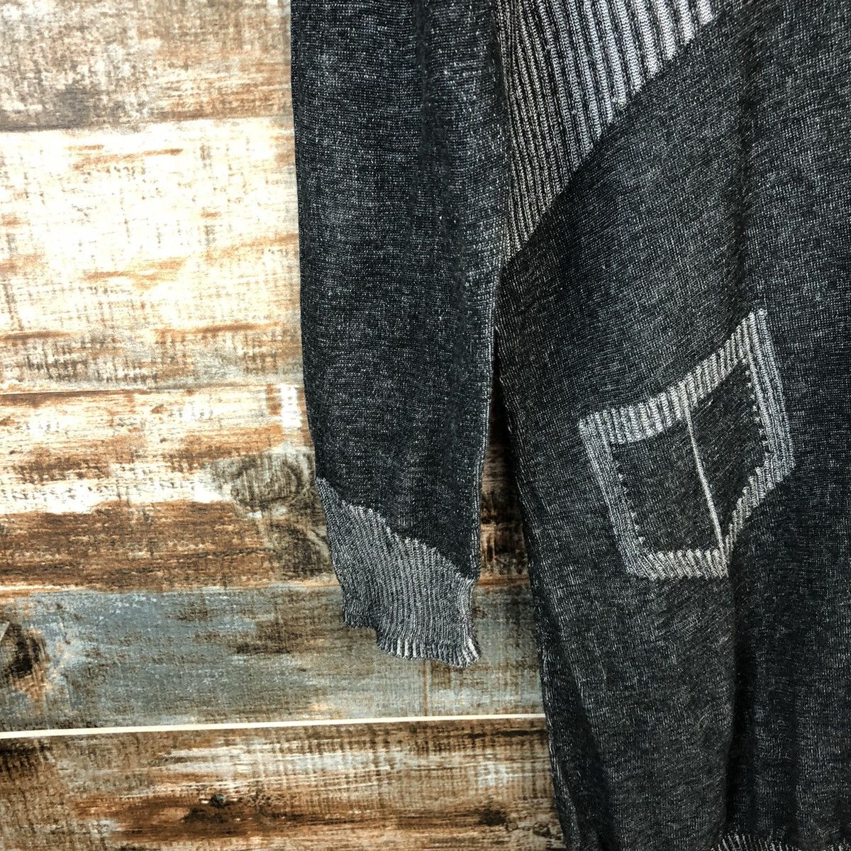 Hiroko Koshino Homme Hiroko Bis Grey Cardigan Knitwear #A961 Size M / US 6-8 / IT 42-44 - 7 Thumbnail