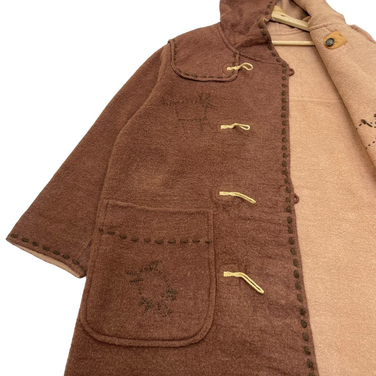Hai Sporting Gear 🔥Vintage Hai Sporting Gear Duffle Wool Long Coat Jacket Size L / US 10 / IT 46 - 4 Thumbnail