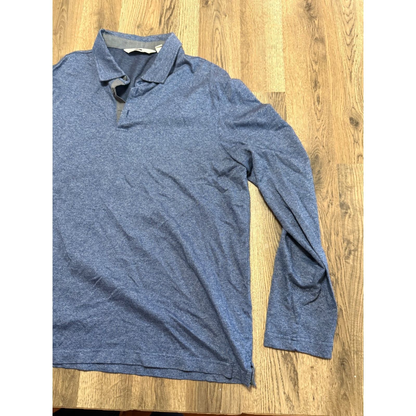 Joseph Abboud Joseph Abboud Shirt Polo XL Men Blue Long Sleeve 1/4 Button Collared Knit 100% Cotton Casual Golf Modern Classic Stretch Size US XL / EU 56 / 4 - 4 Thumbnail